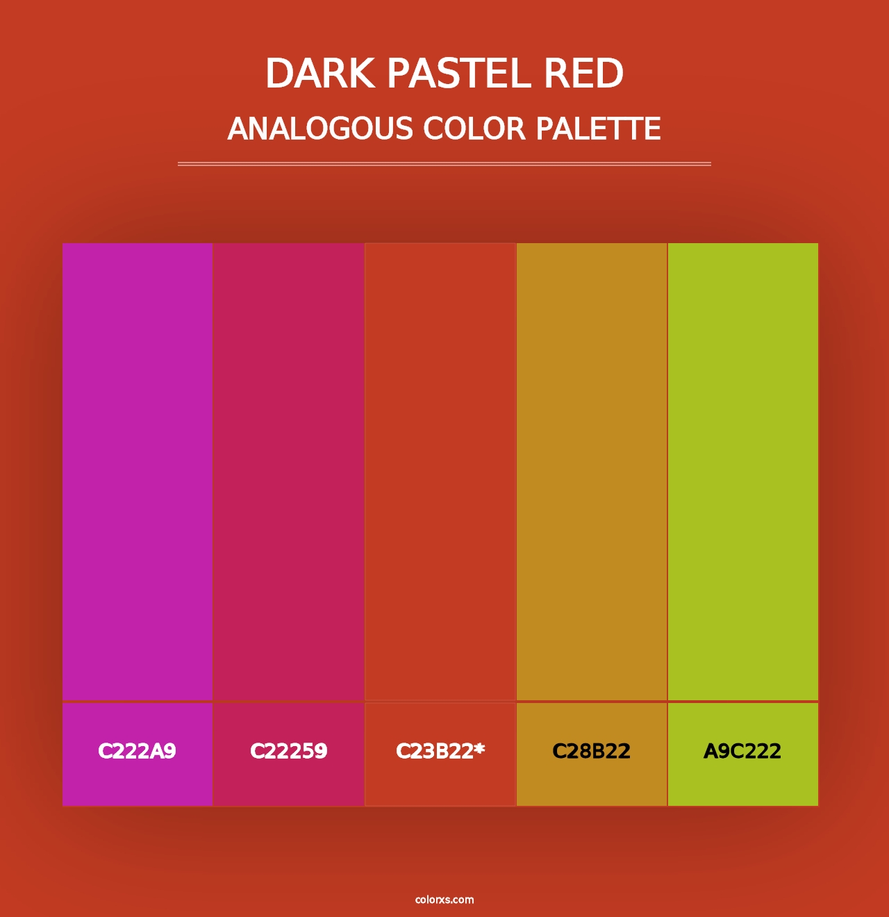 Dark Pastel Red - Analogous Color Palette