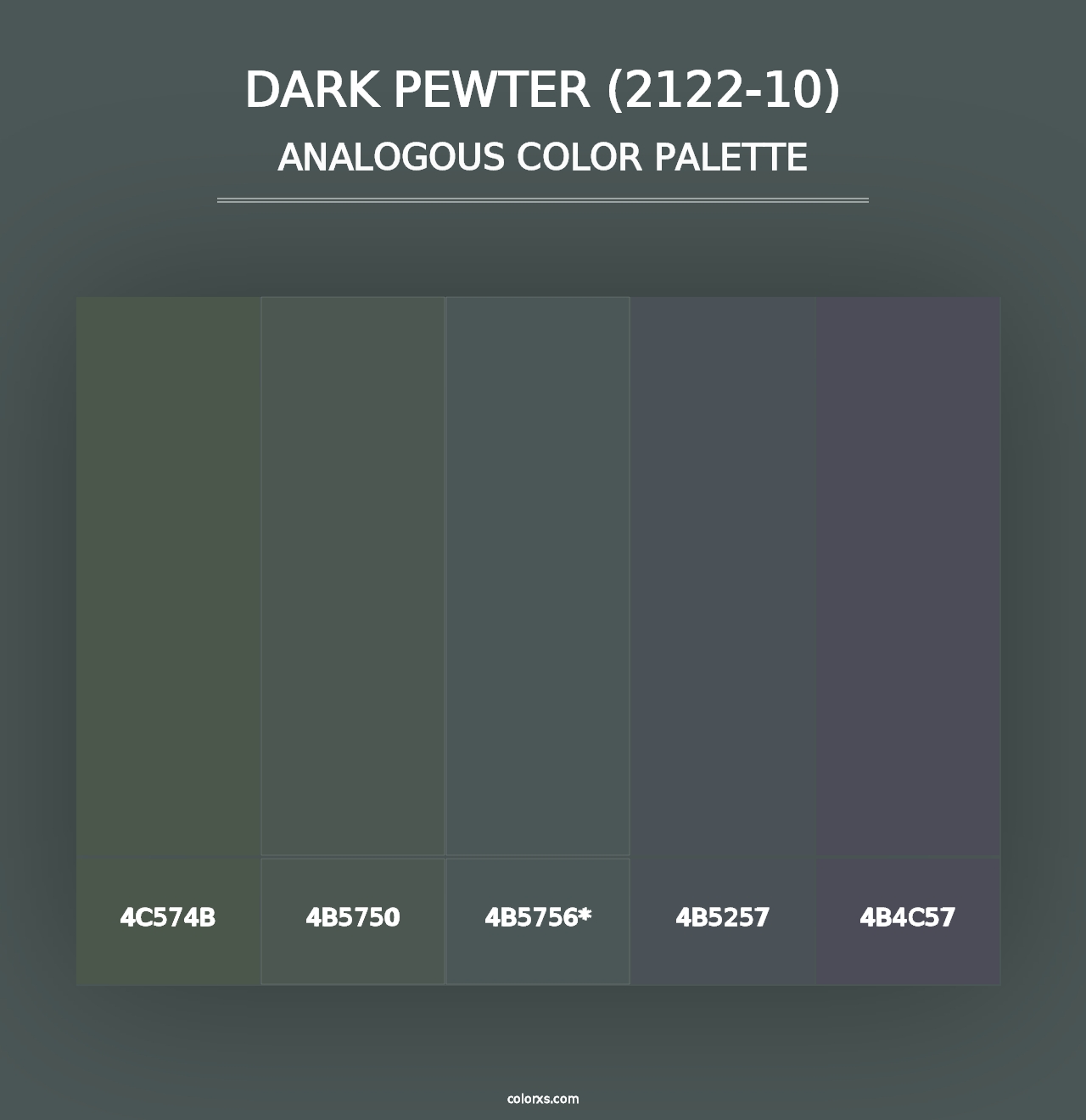 Dark Pewter (2122-10) - Analogous Color Palette