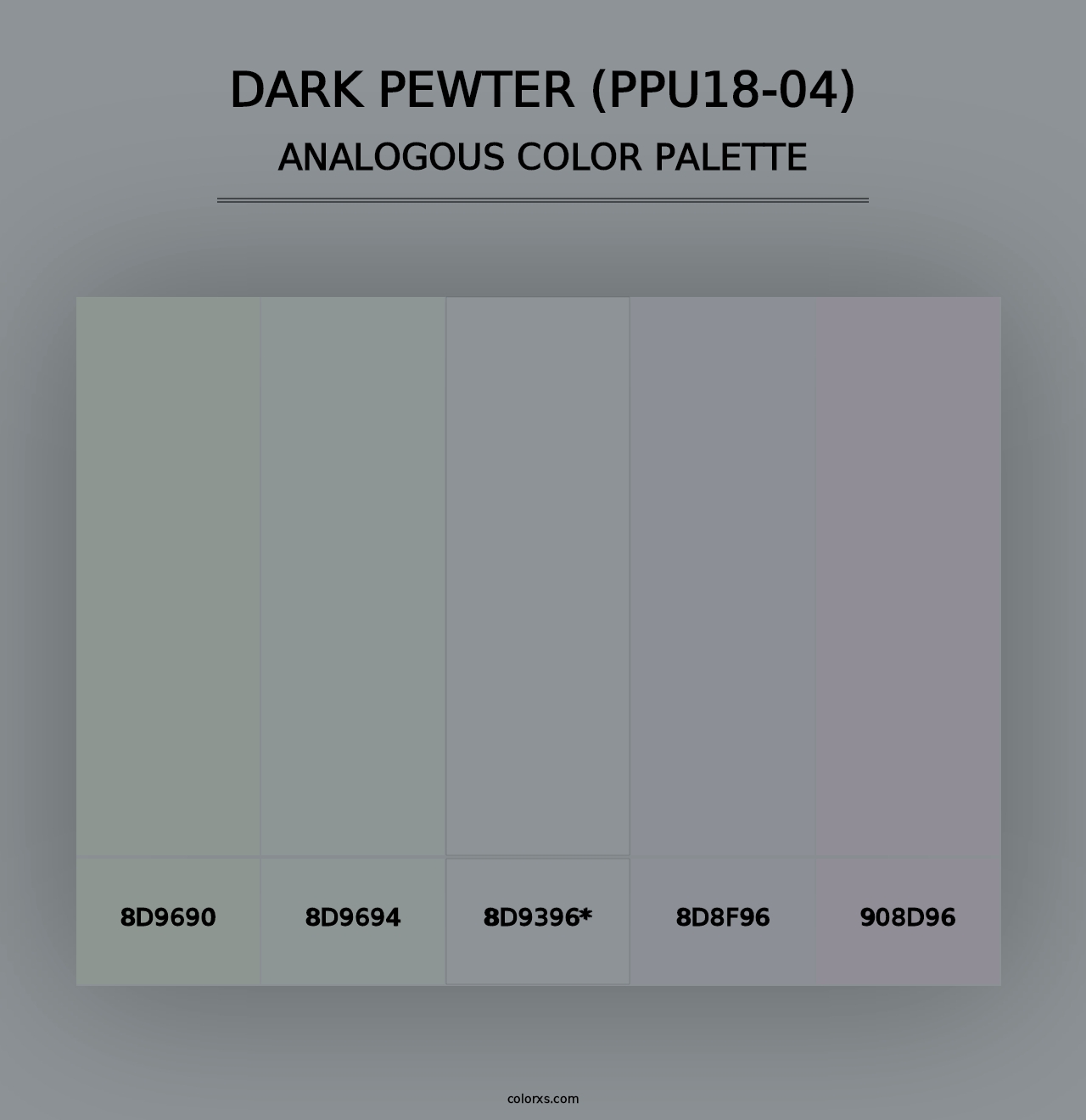 Dark Pewter (PPU18-04) - Analogous Color Palette