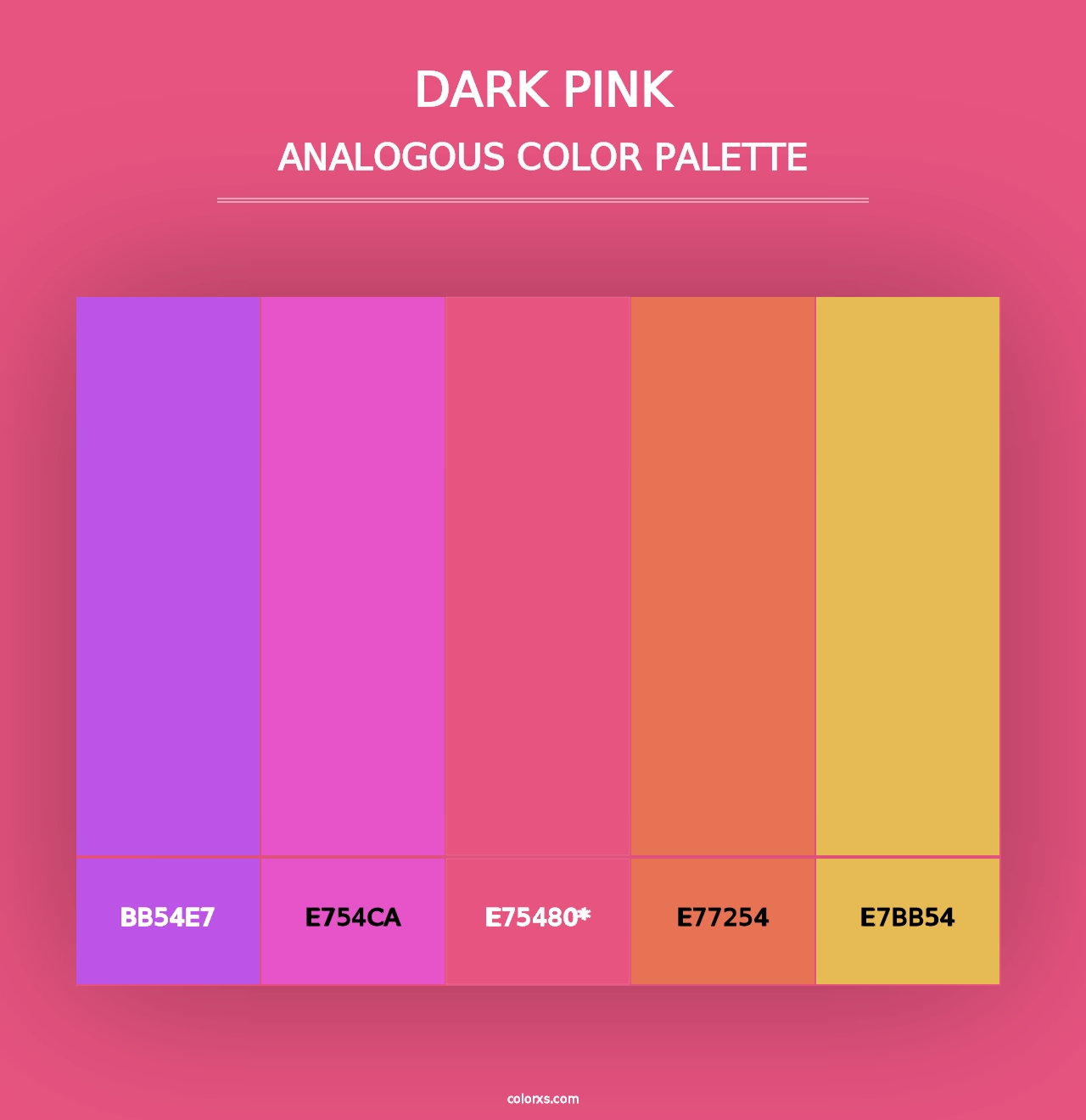 Dark Pink - Analogous Color Palette