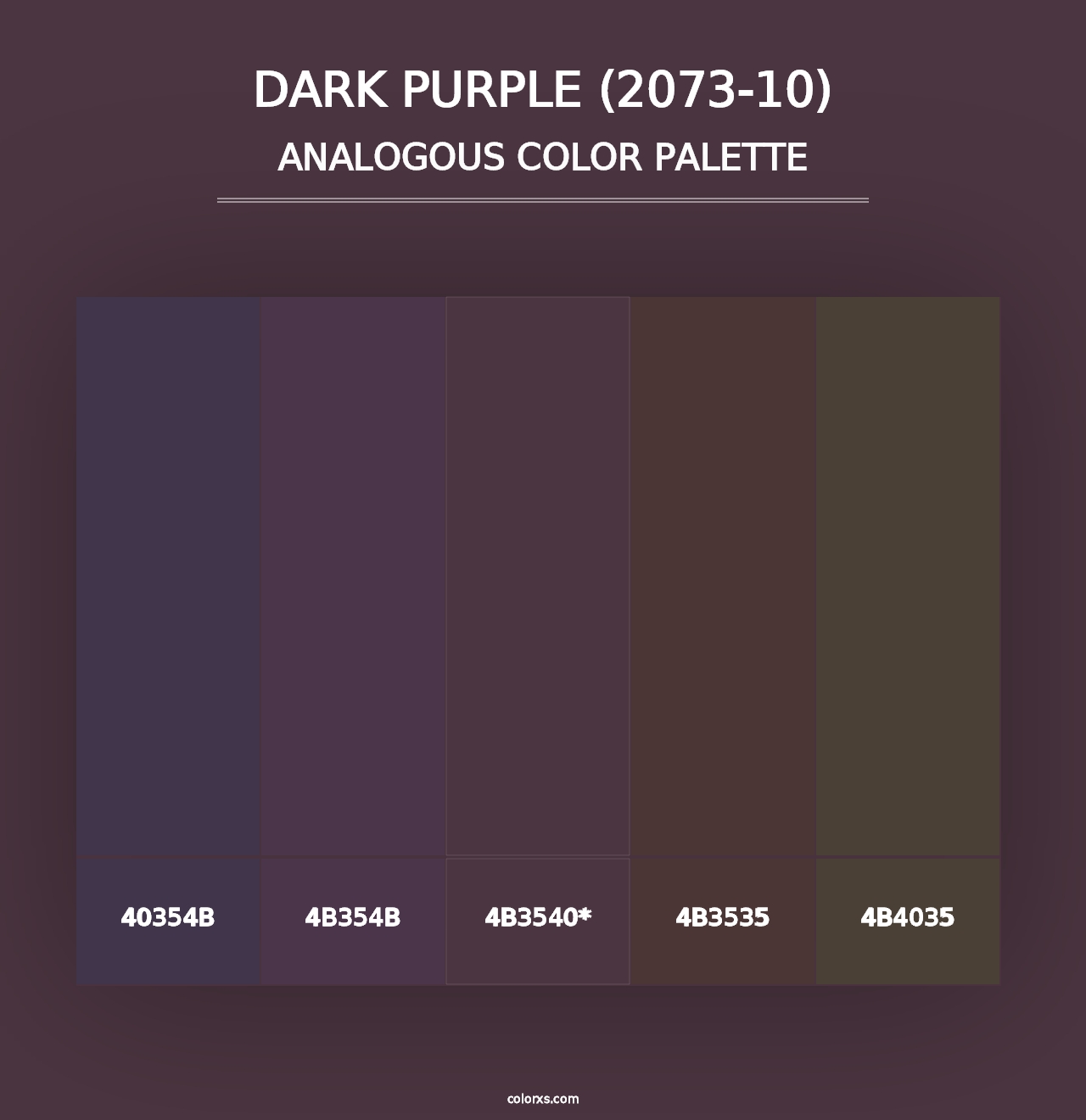 Dark Purple (2073-10) - Analogous Color Palette