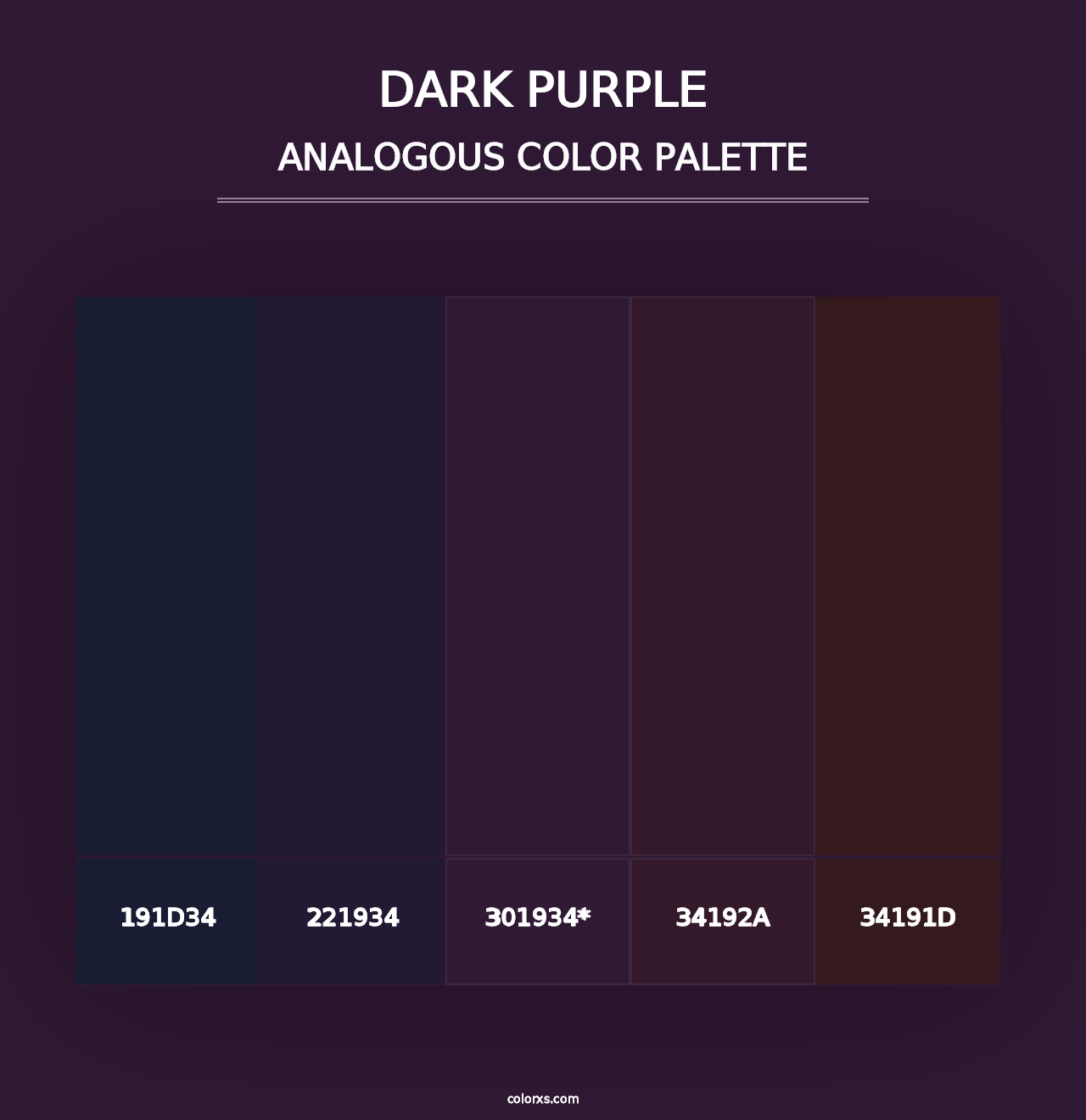 Dark Purple - Analogous Color Palette