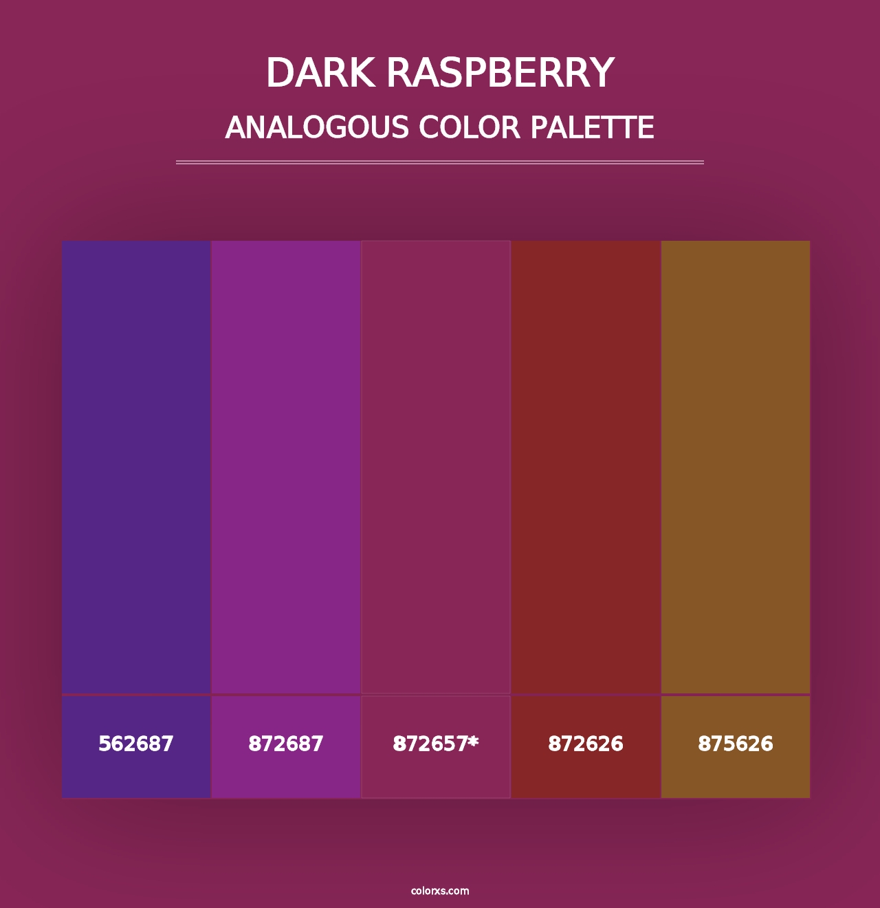 Dark Raspberry - Analogous Color Palette