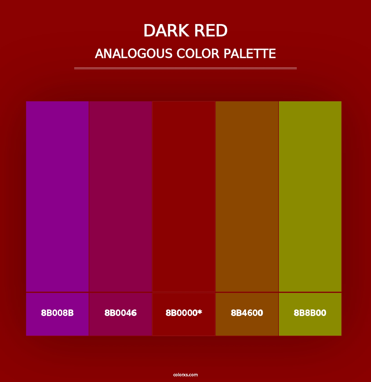 Dark Red - Analogous Color Palette