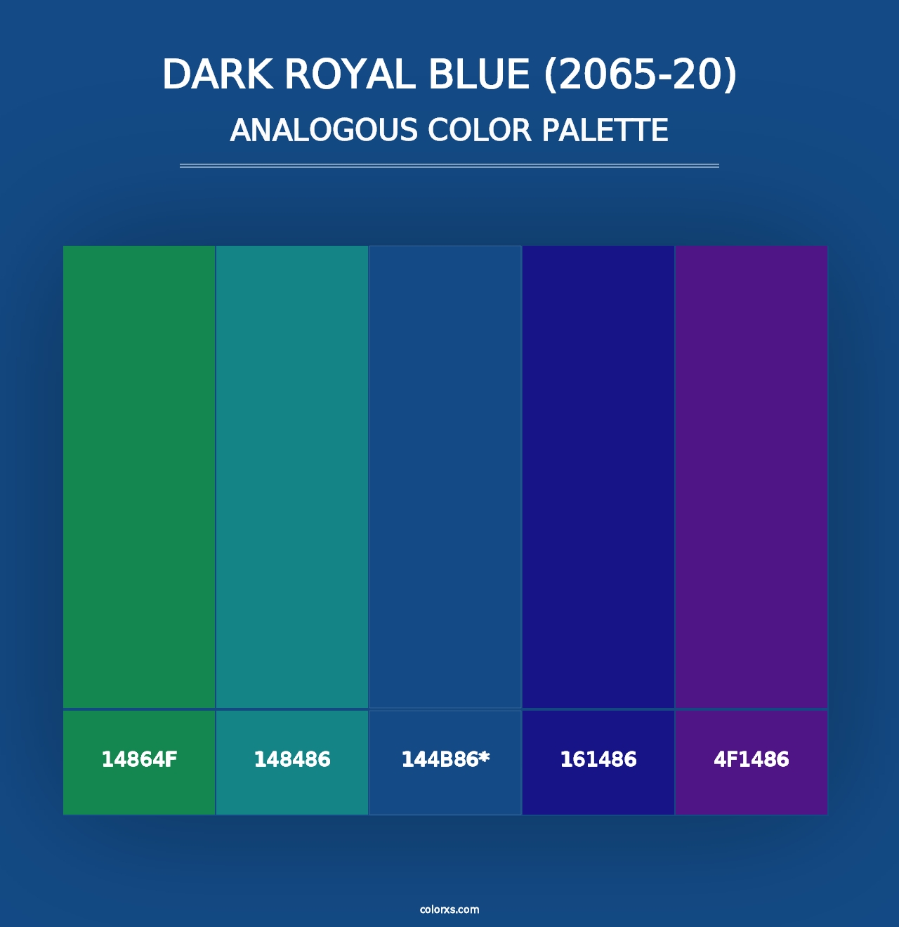 Dark Royal Blue (2065-20) - Analogous Color Palette