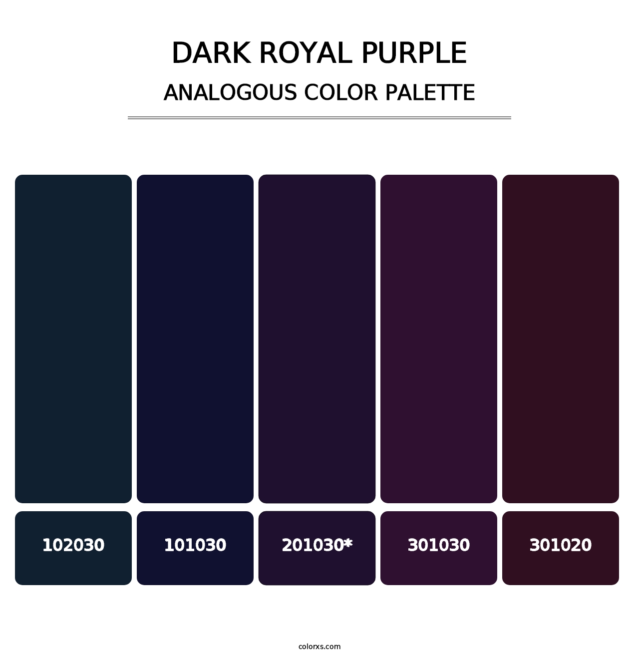 Dark Royal purple - Analogous Color Palette