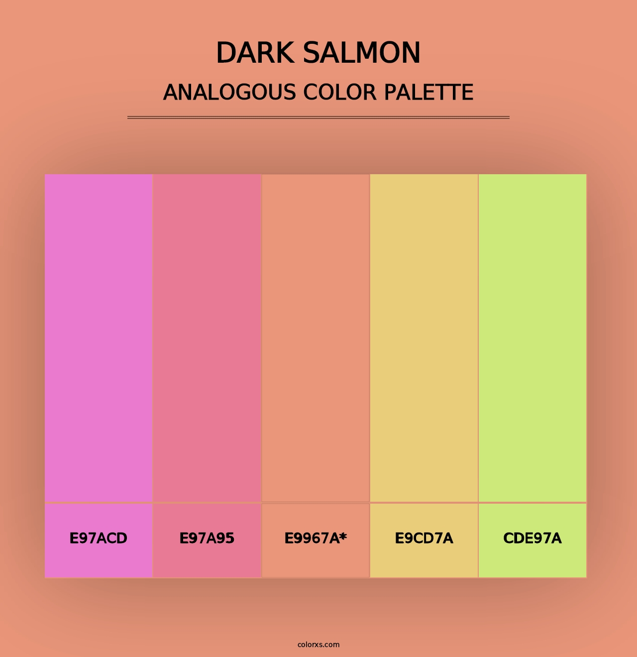 Dark Salmon - Analogous Color Palette