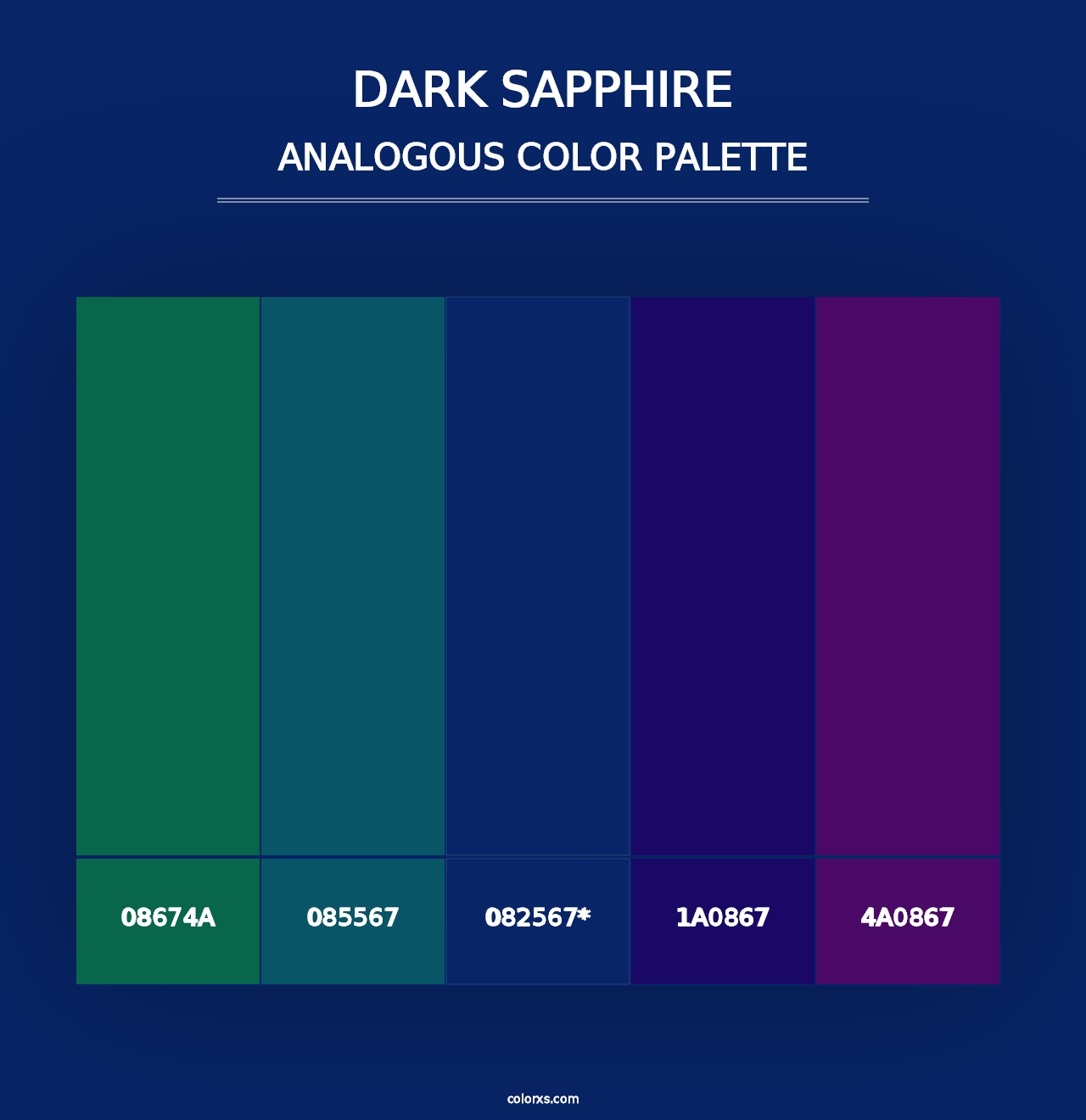 Dark Sapphire - Analogous Color Palette