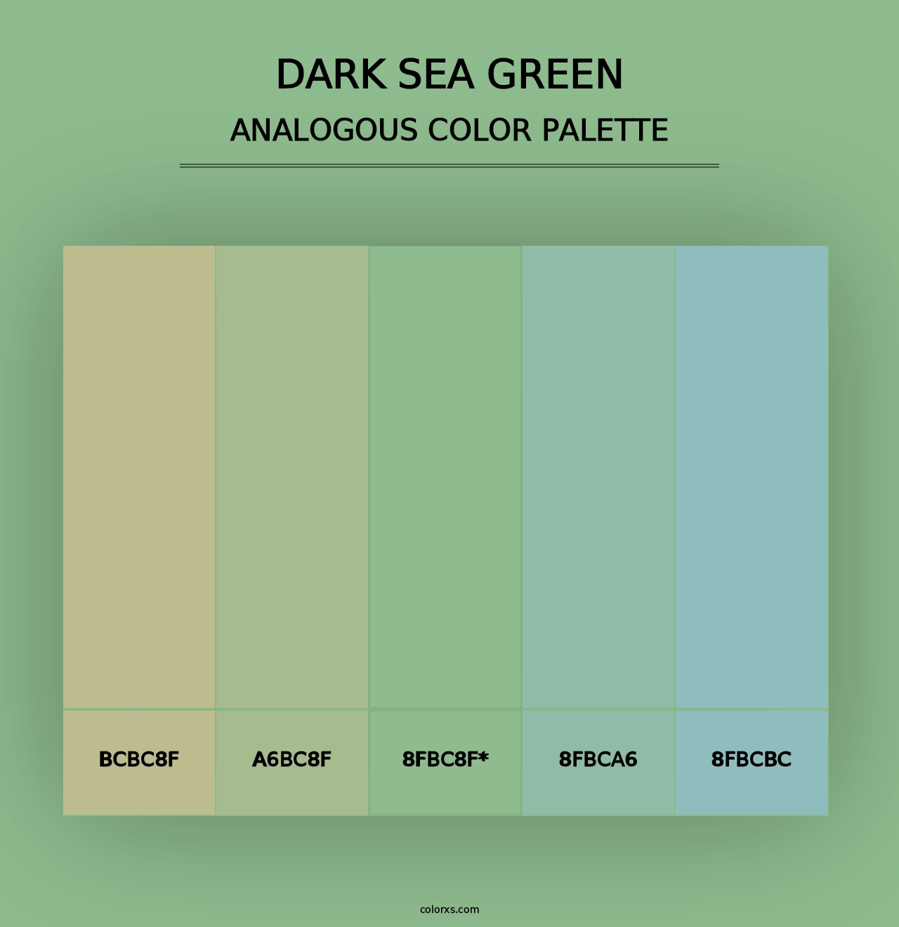 Dark Sea Green - Analogous Color Palette