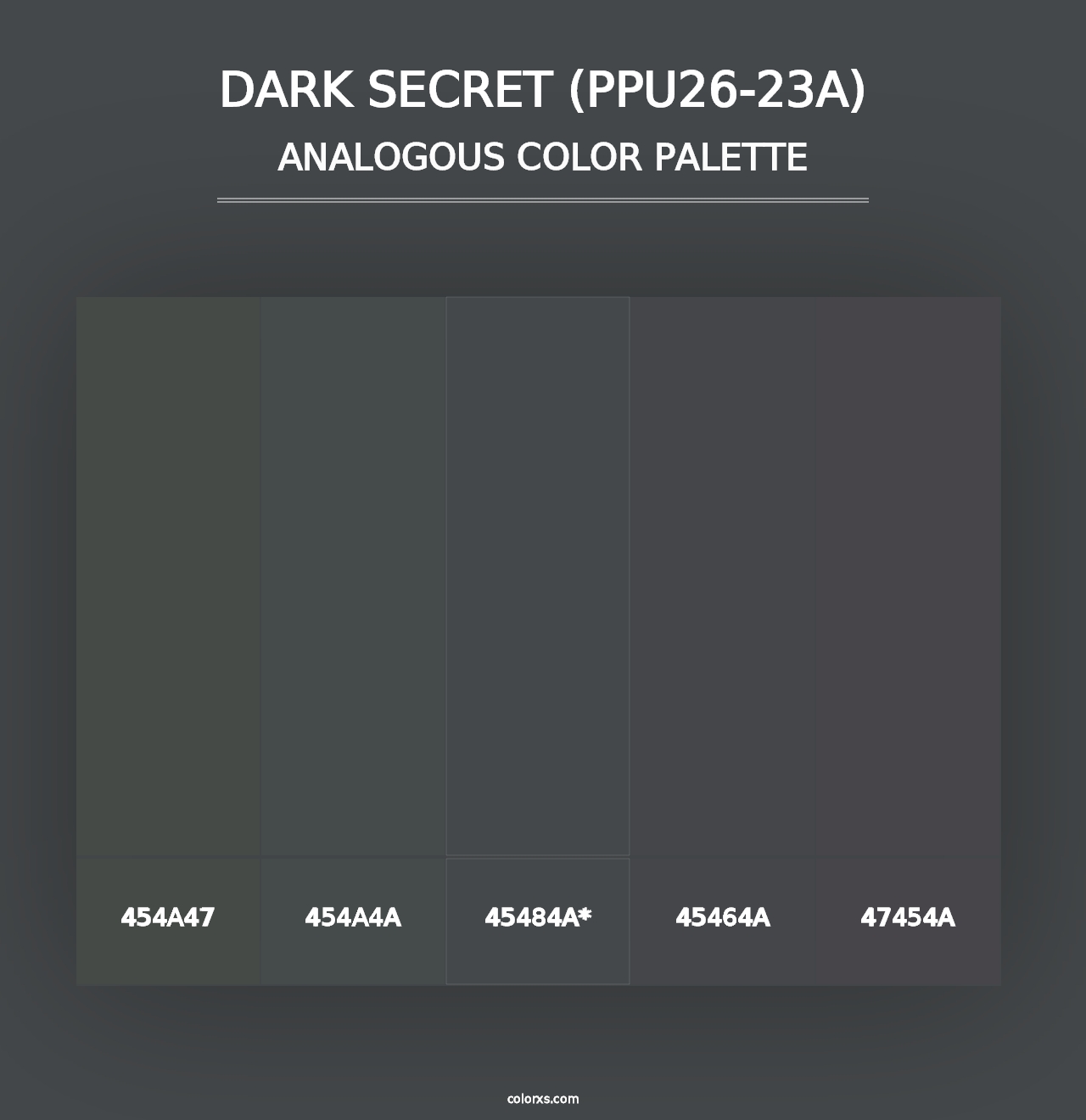 Dark Secret (PPU26-23A) - Analogous Color Palette