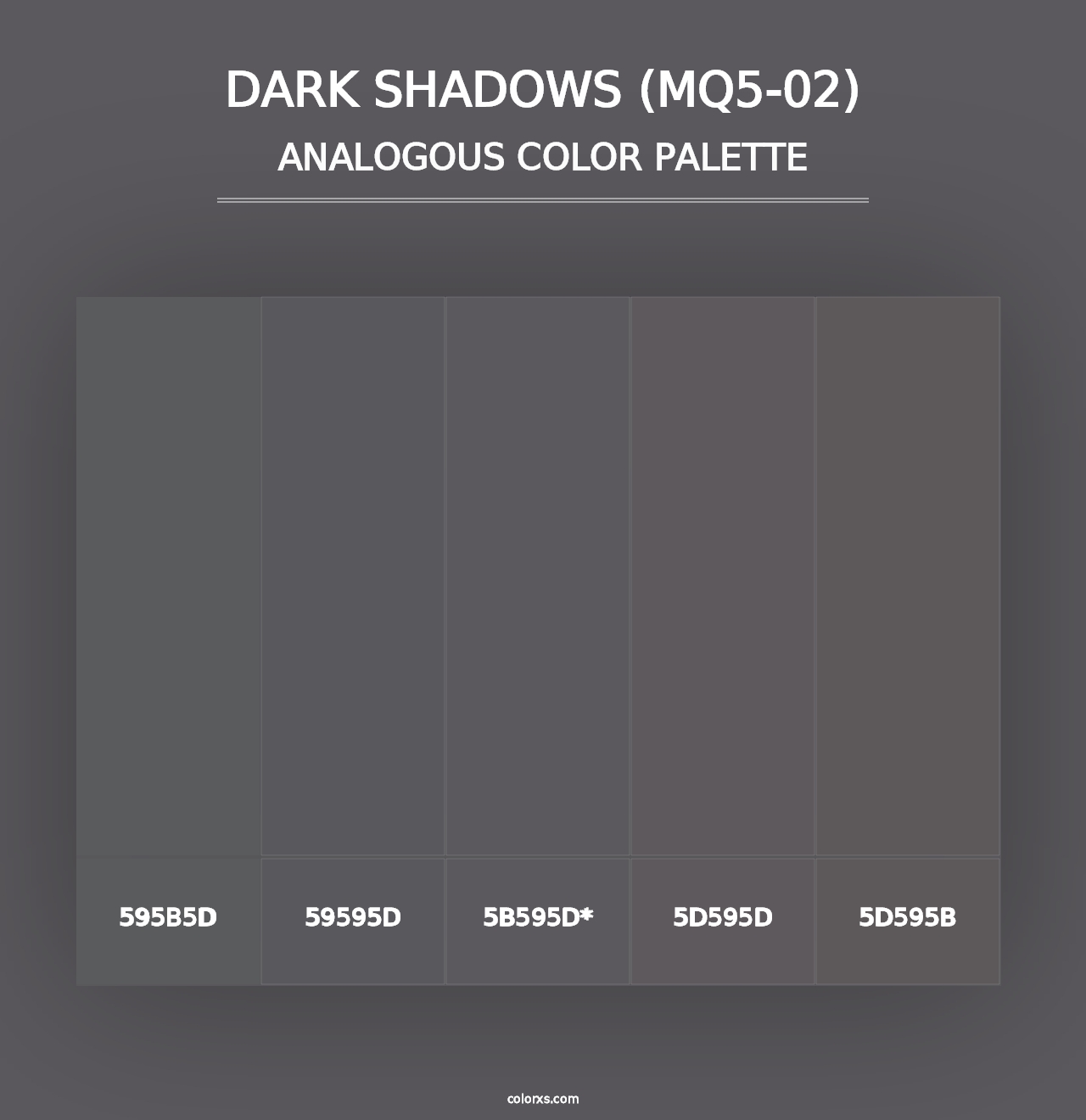 Dark Shadows (MQ5-02) - Analogous Color Palette