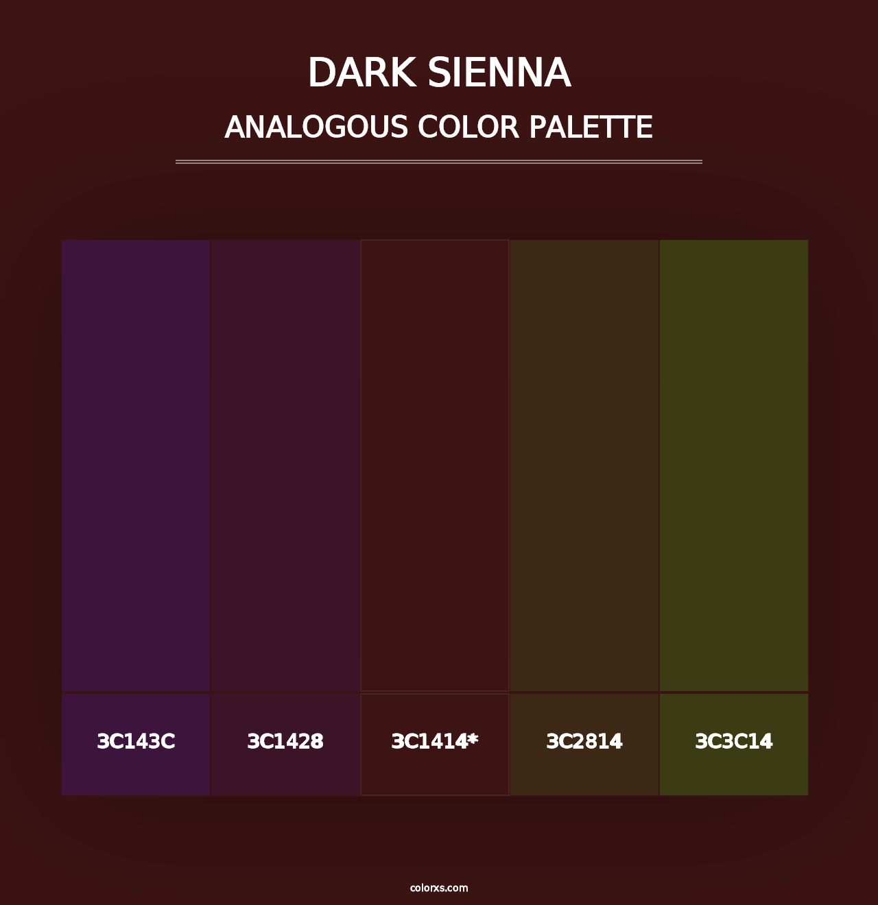 Dark Sienna - Analogous Color Palette