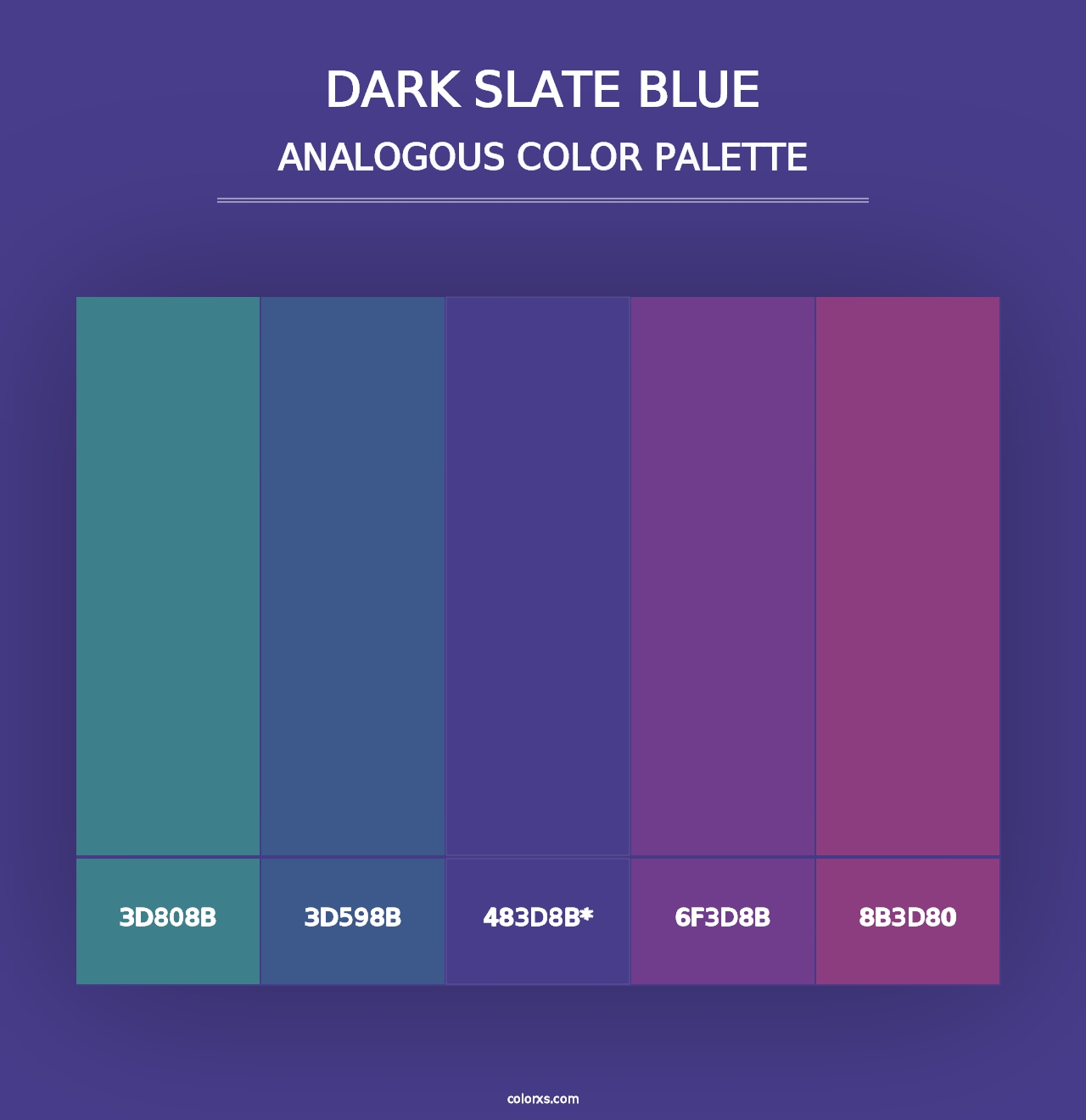 Dark Slate Blue - Analogous Color Palette