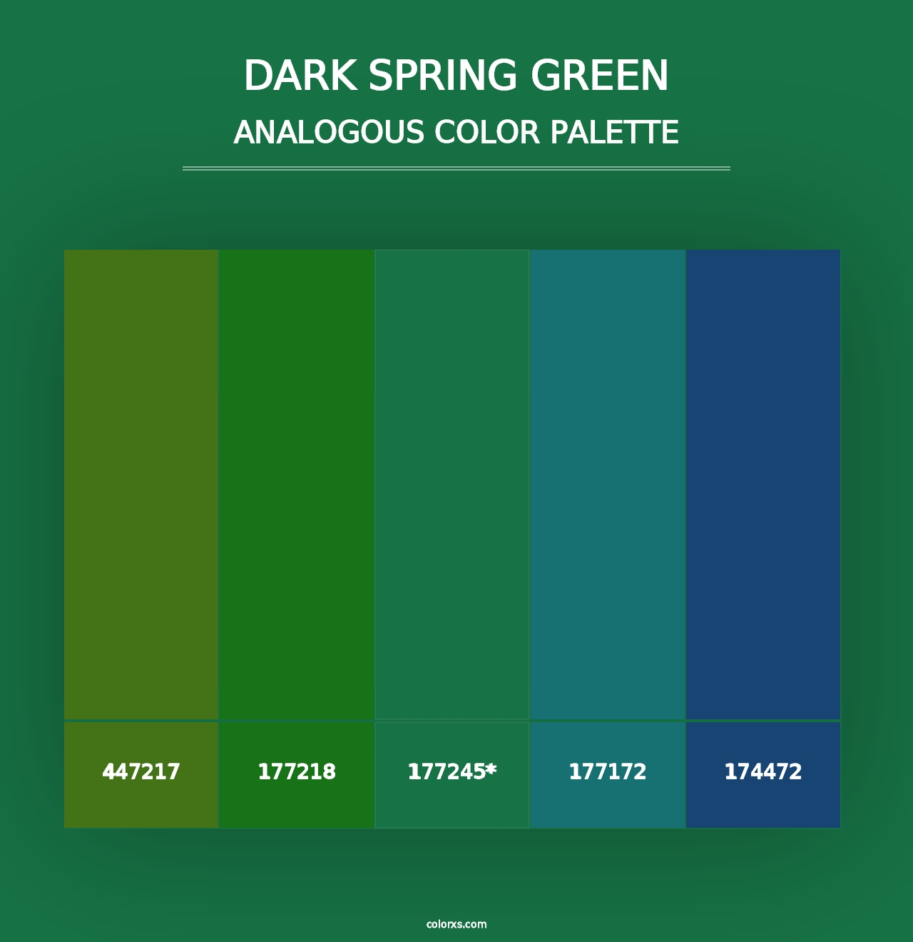 Dark Spring Green - Analogous Color Palette