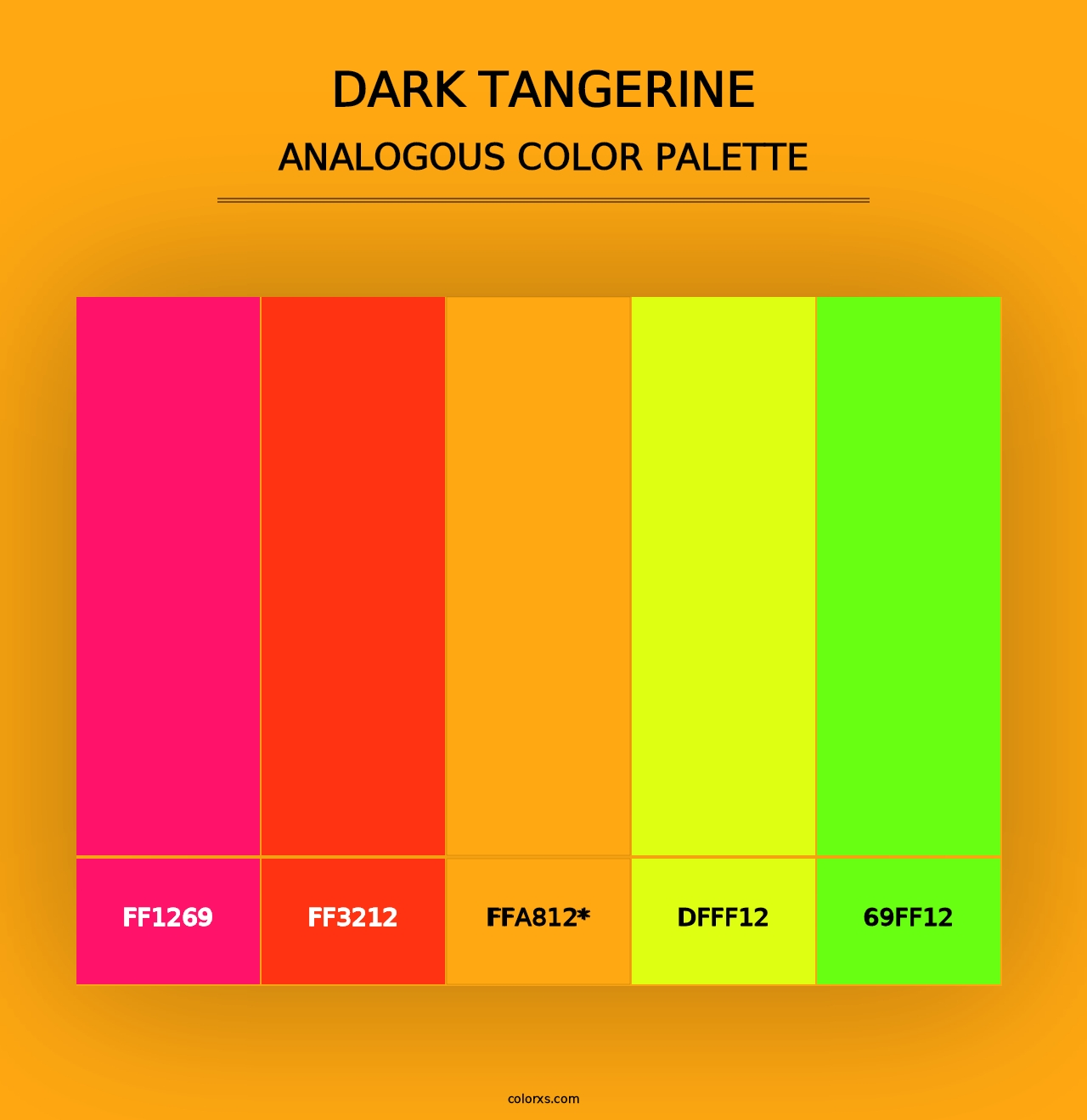 Dark Tangerine - Analogous Color Palette