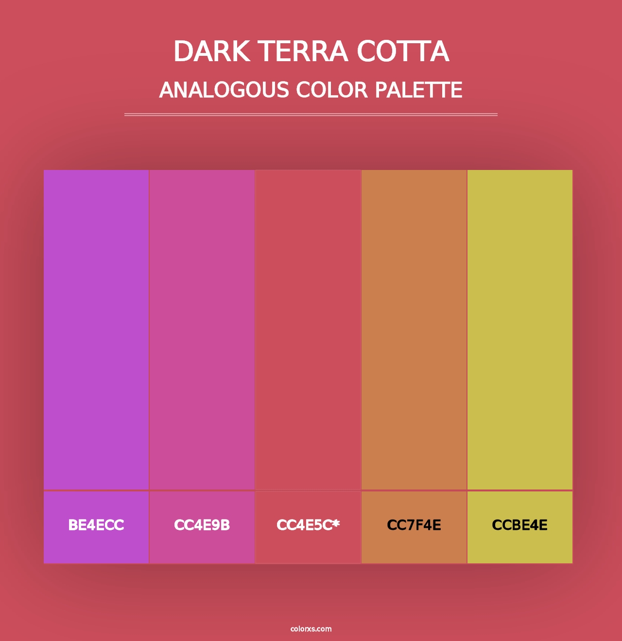 Dark Terra Cotta - Analogous Color Palette