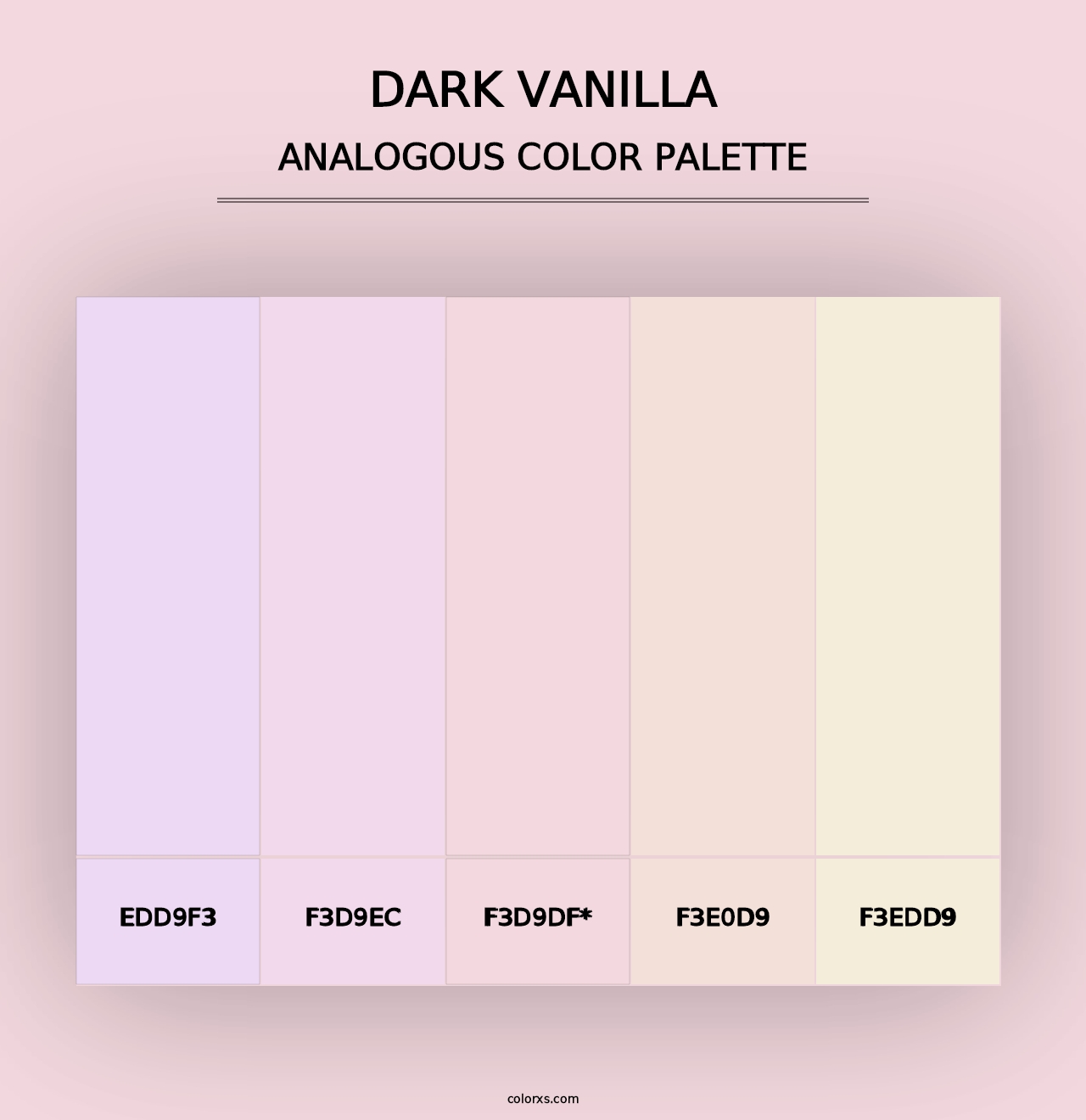 Dark Vanilla - Analogous Color Palette