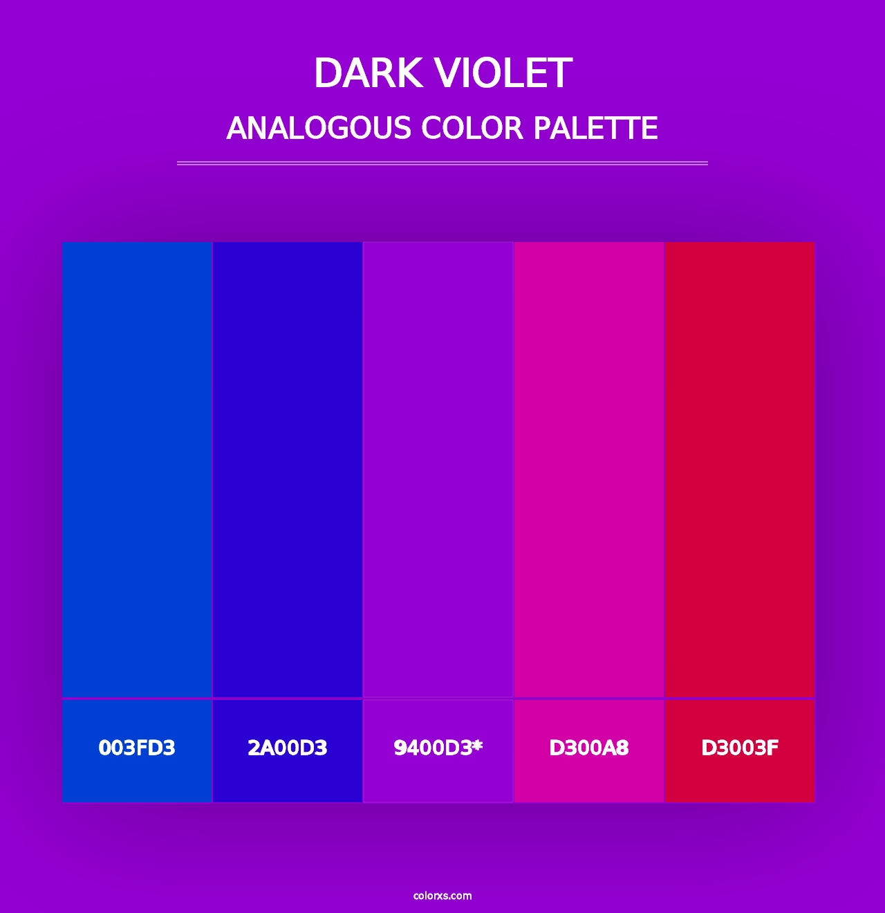 Dark Violet - Analogous Color Palette