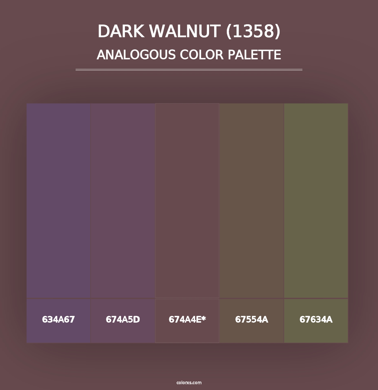 Dark Walnut (1358) - Analogous Color Palette