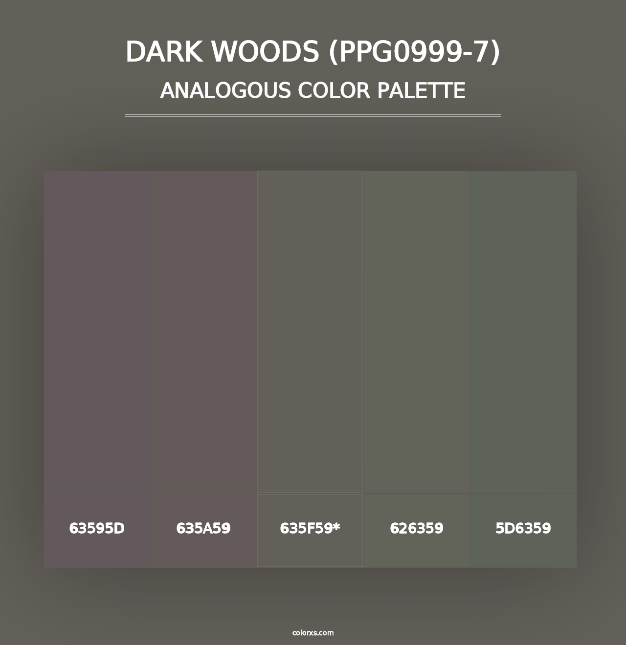 Dark Woods (PPG0999-7) - Analogous Color Palette