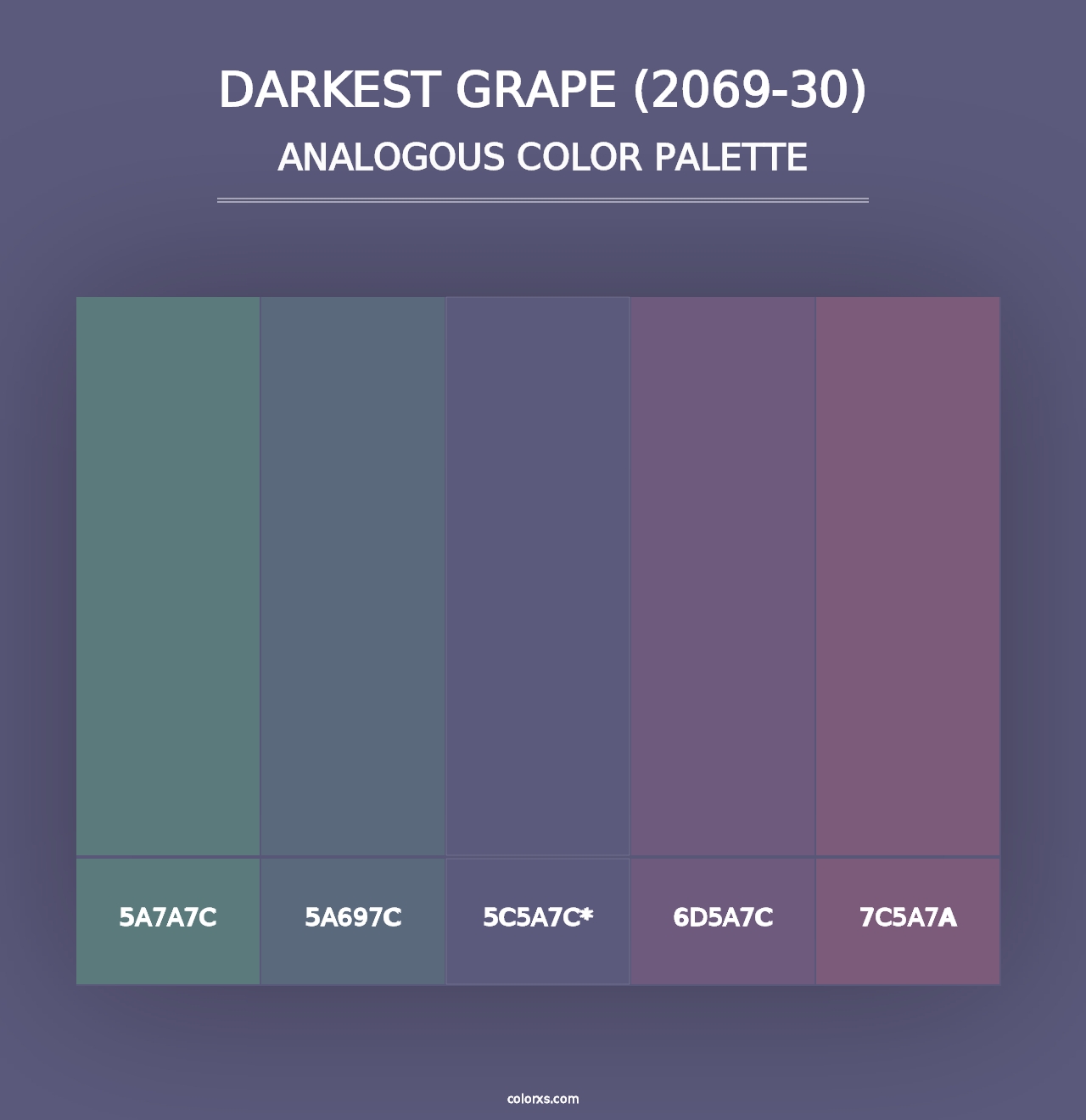 Darkest Grape (2069-30) - Analogous Color Palette