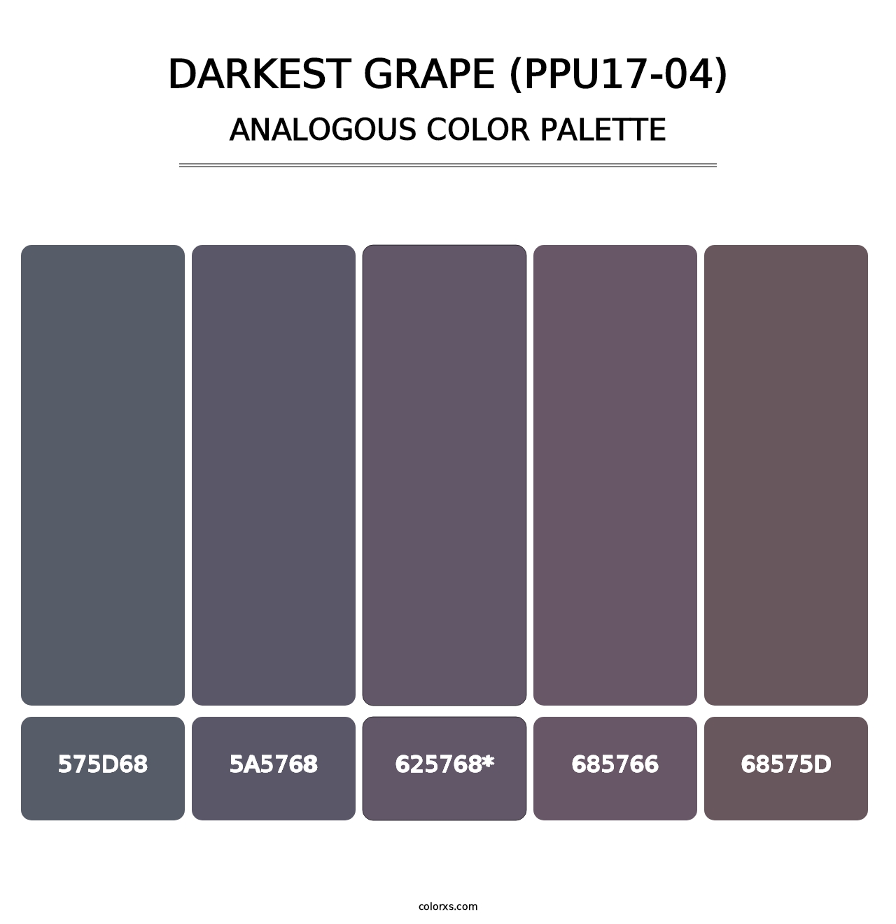 Darkest Grape (PPU17-04) - Analogous Color Palette