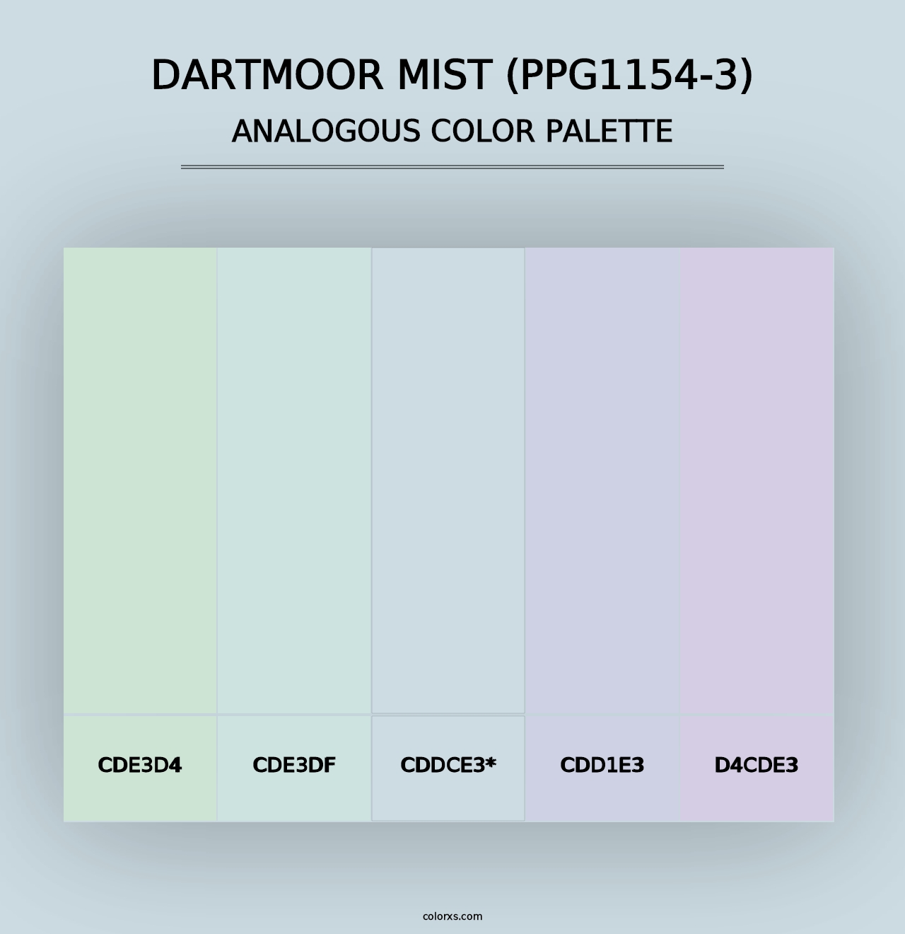 Dartmoor Mist (PPG1154-3) - Analogous Color Palette