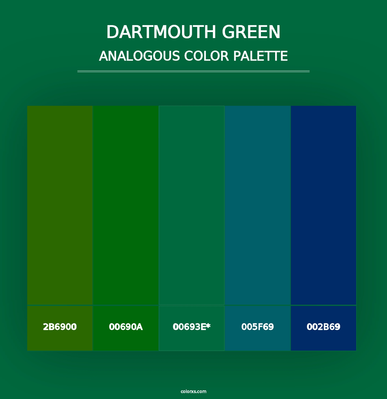 Dartmouth Green - Analogous Color Palette