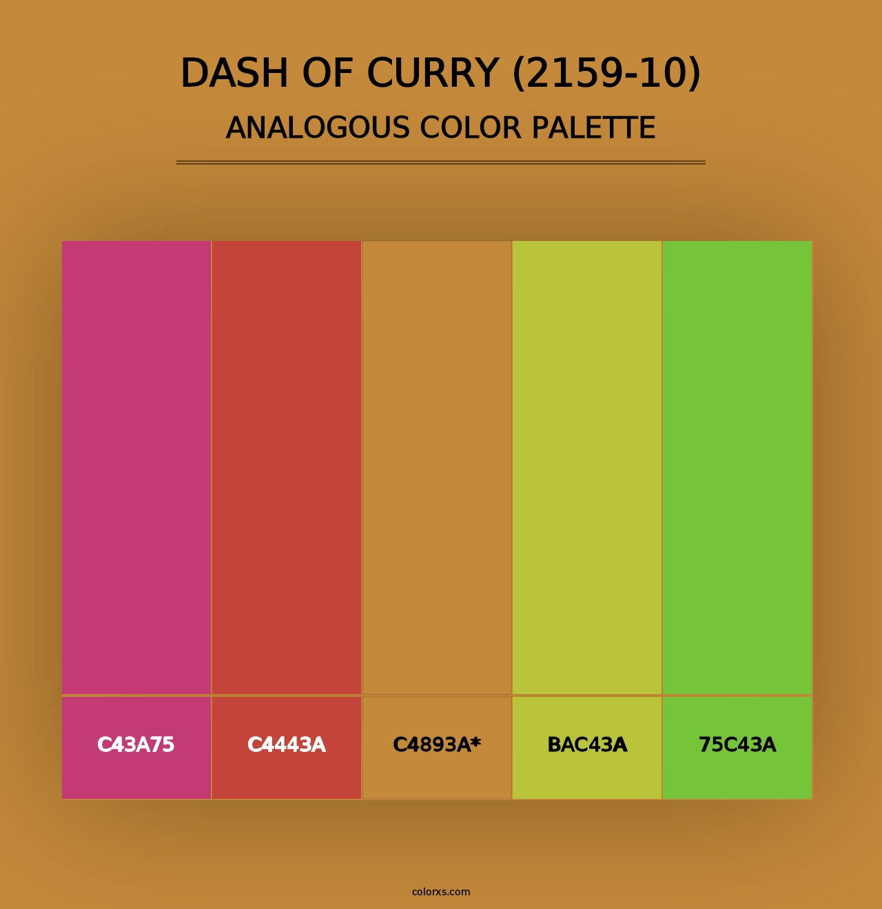 Dash of Curry (2159-10) - Analogous Color Palette