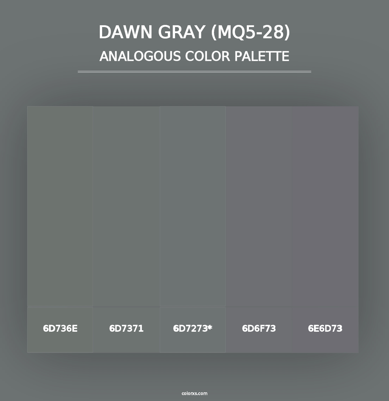 Dawn Gray (MQ5-28) - Analogous Color Palette