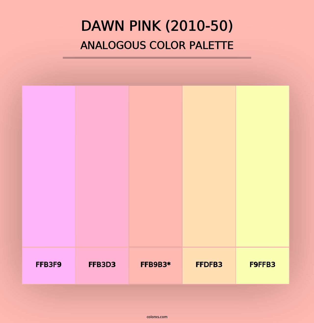 Dawn Pink (2010-50) - Analogous Color Palette