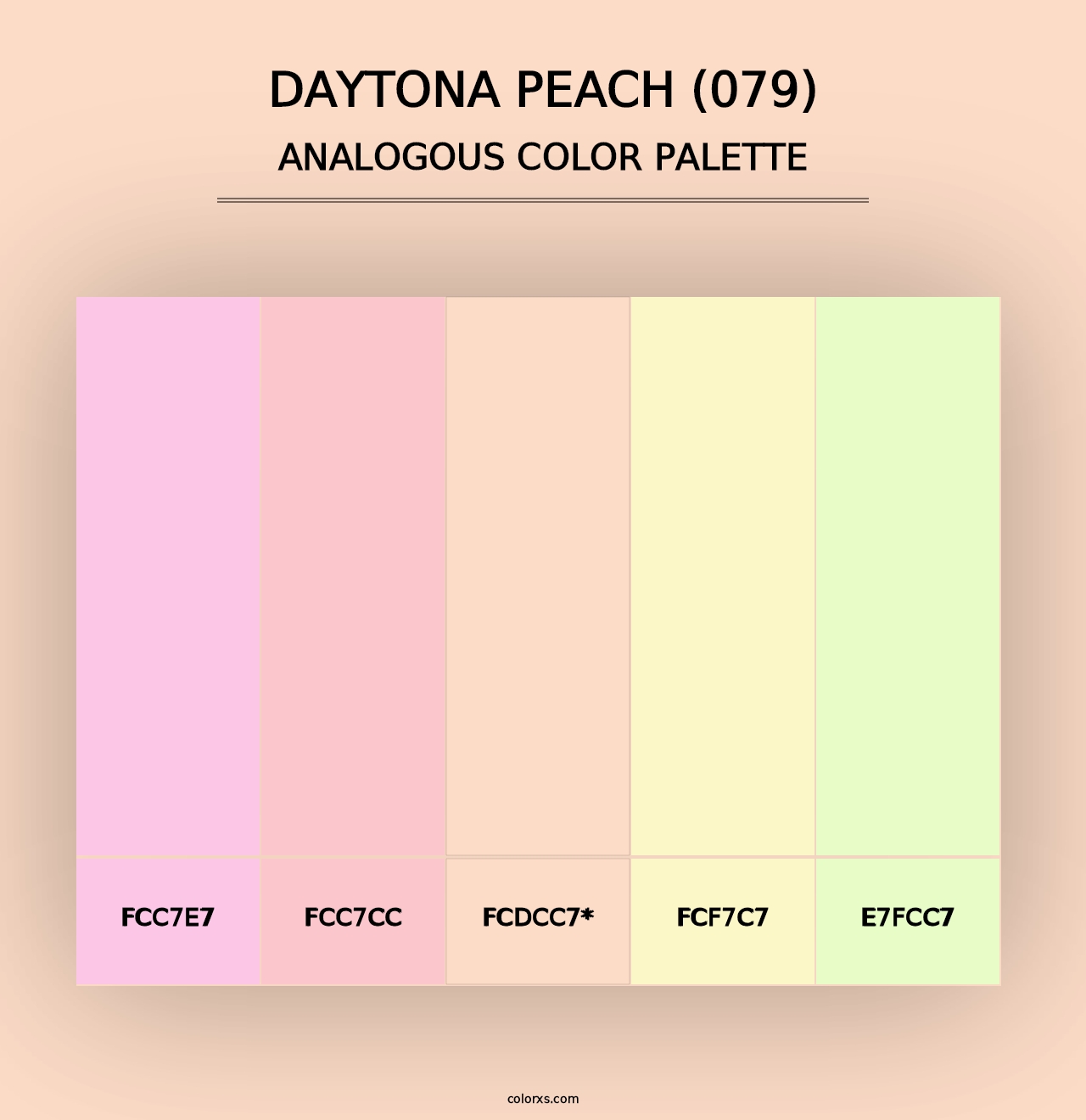 Daytona Peach (079) - Analogous Color Palette