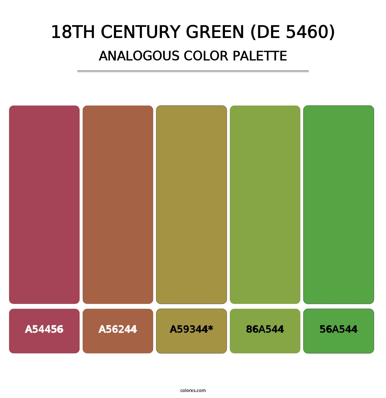 18th Century Green (DE 5460) - Analogous Color Palette