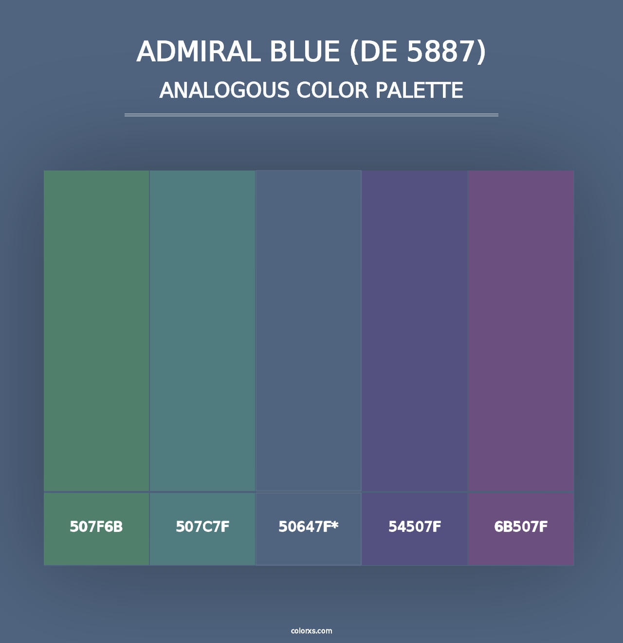 Admiral Blue (DE 5887) - Analogous Color Palette