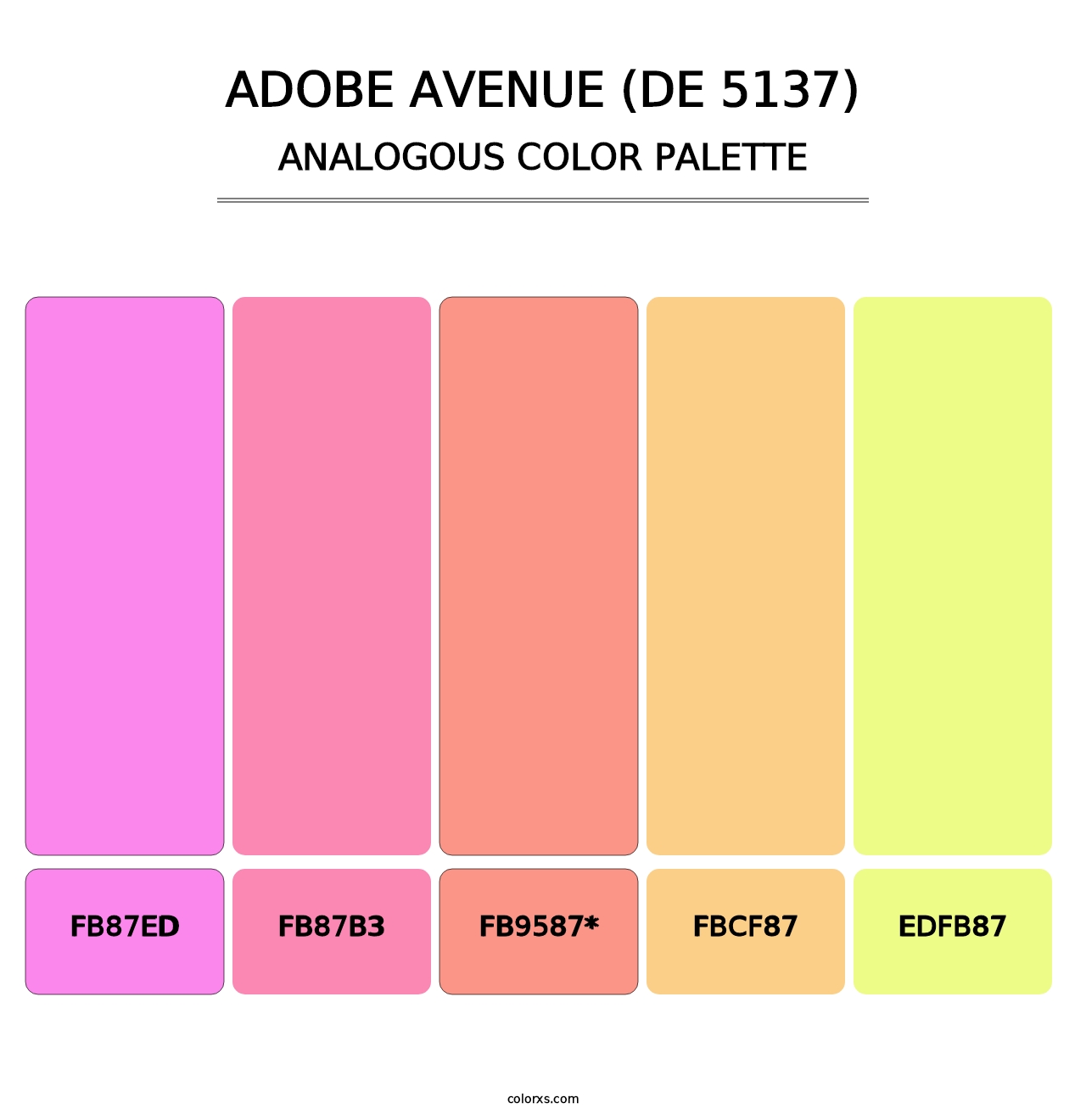 Adobe Avenue (DE 5137) - Analogous Color Palette