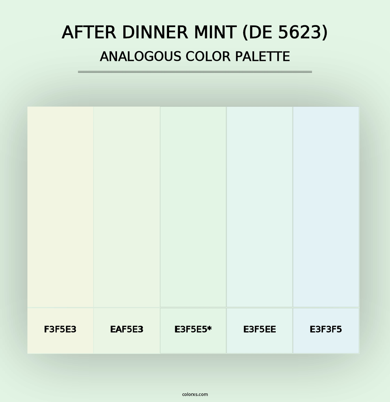 After Dinner Mint (DE 5623) - Analogous Color Palette