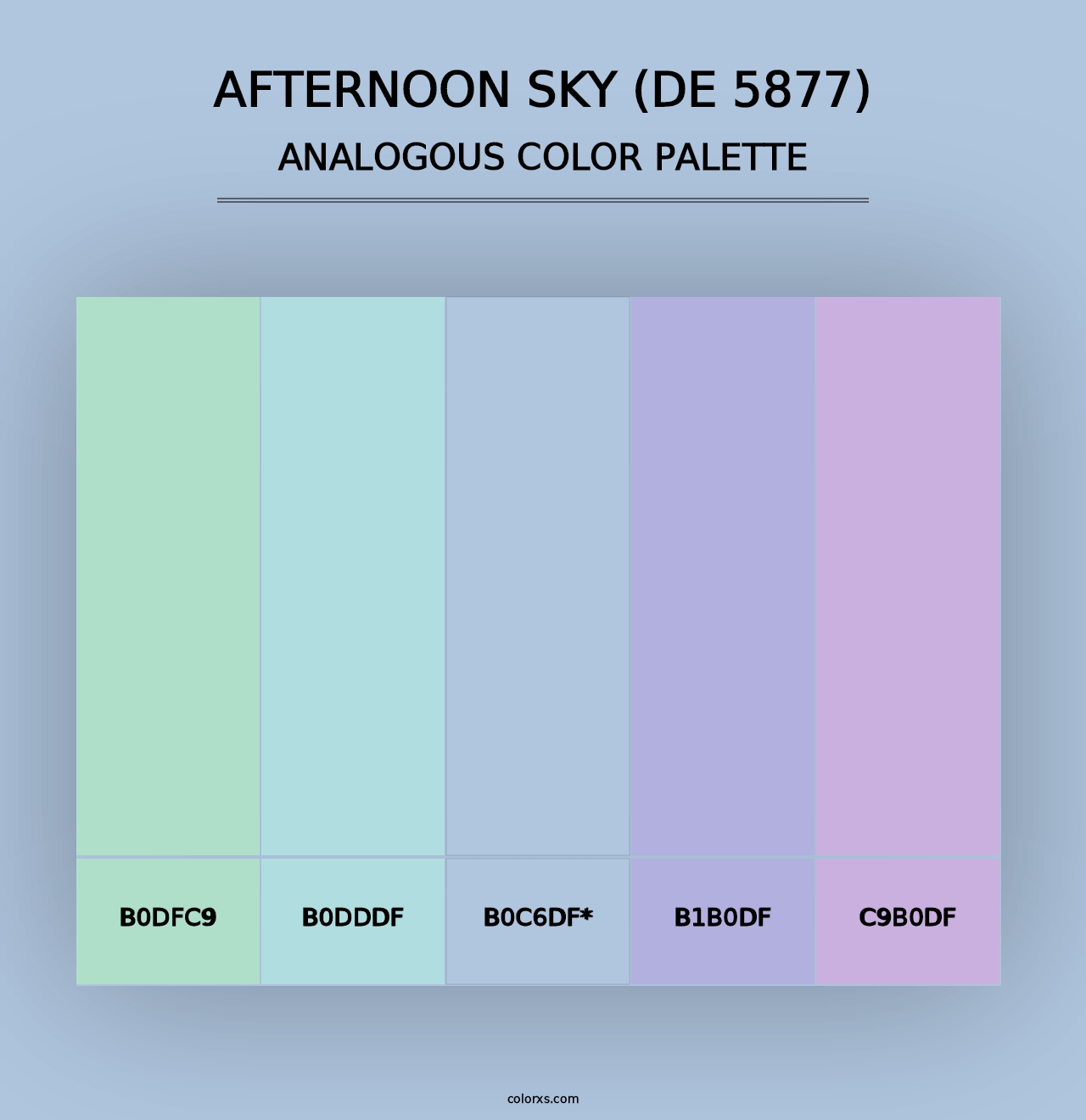 Afternoon Sky (DE 5877) - Analogous Color Palette