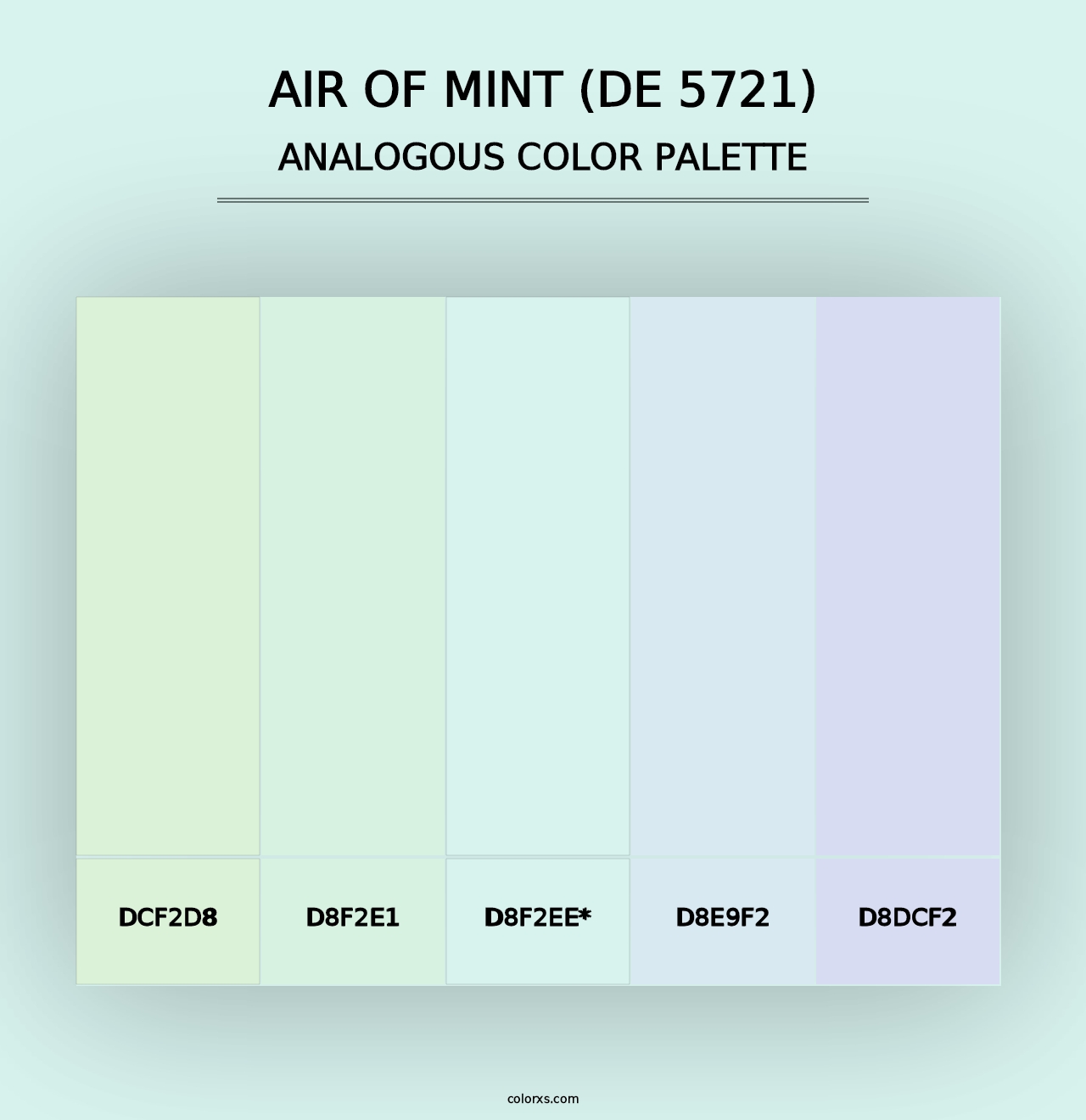 Air of Mint (DE 5721) - Analogous Color Palette