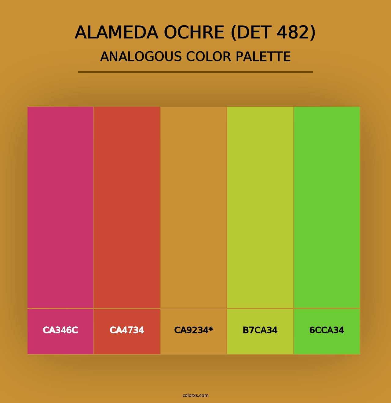 Alameda Ochre (DET 482) - Analogous Color Palette