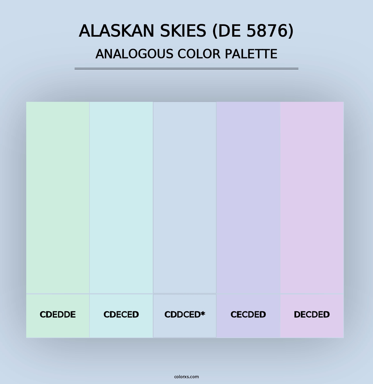 Alaskan Skies (DE 5876) - Analogous Color Palette