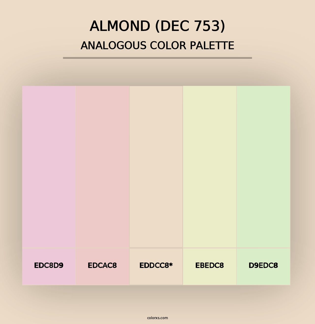 Almond (DEC 753) - Analogous Color Palette