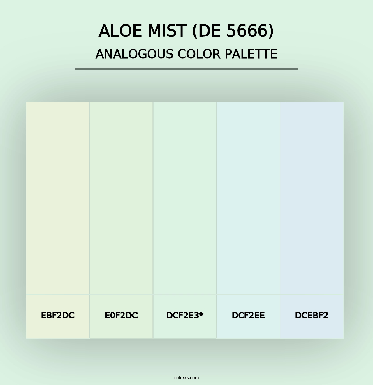 Aloe Mist (DE 5666) - Analogous Color Palette