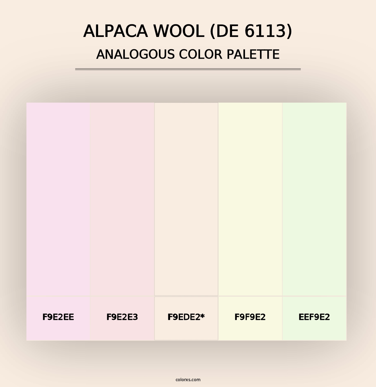 Alpaca Wool (DE 6113) - Analogous Color Palette