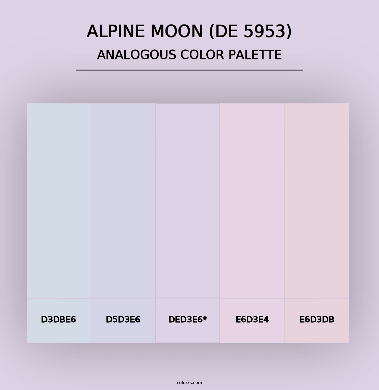 Alpine Moon (DE 5953) - Analogous Color Palette