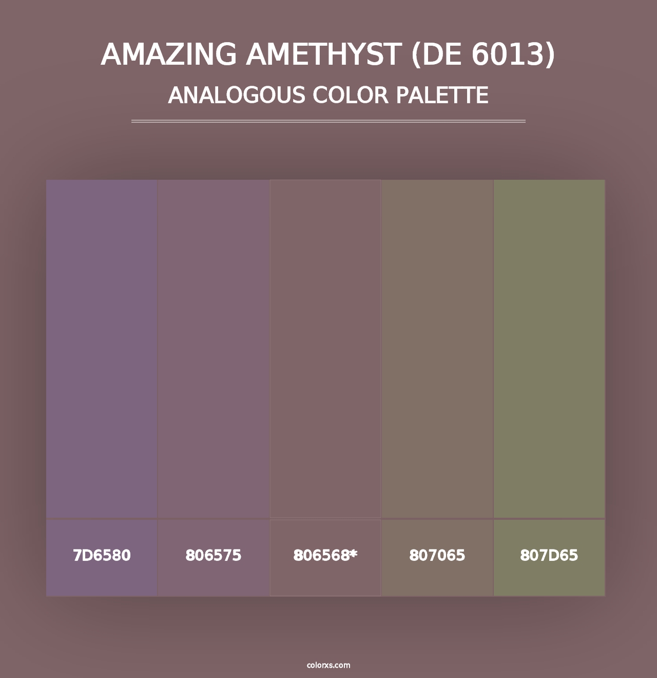 Amazing Amethyst (DE 6013) - Analogous Color Palette