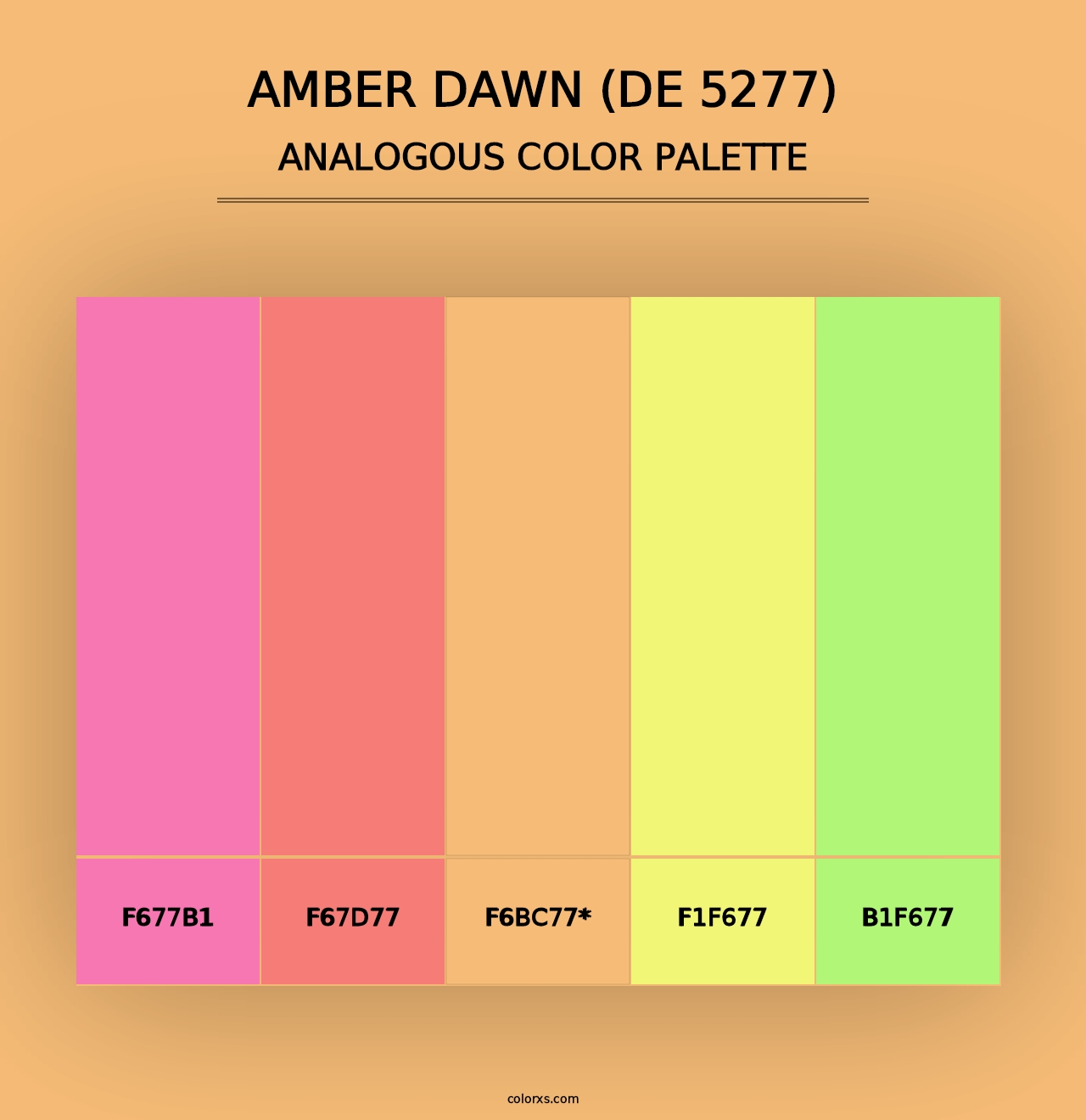 Amber Dawn (DE 5277) - Analogous Color Palette