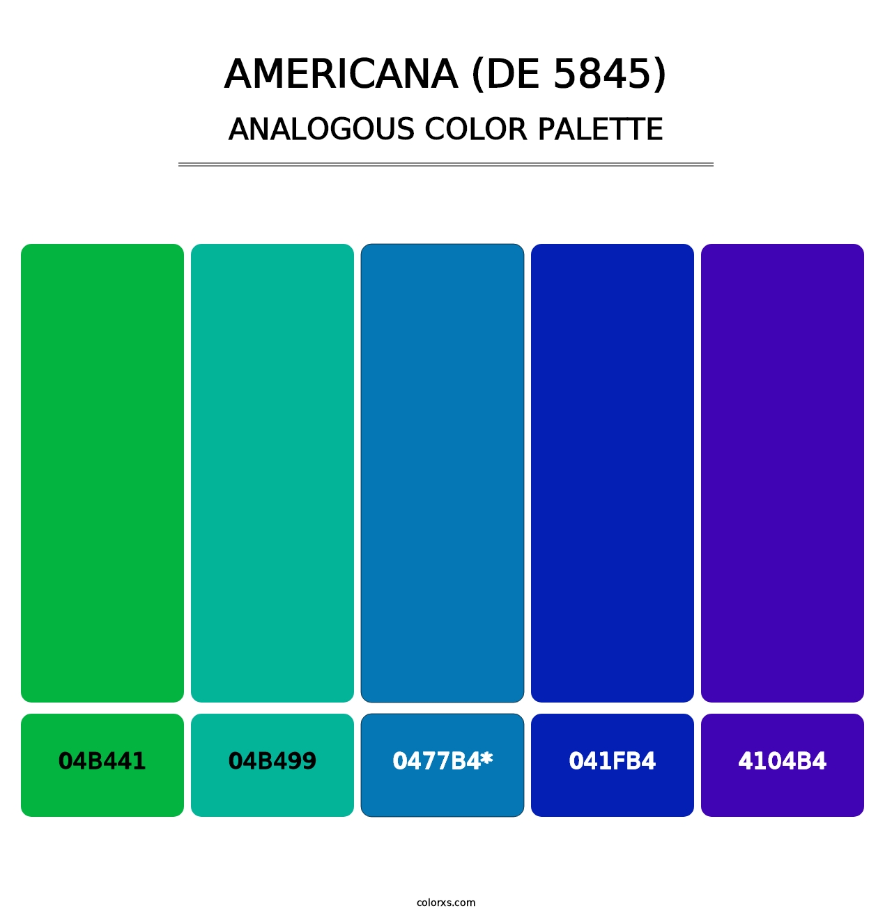 Americana (DE 5845) - Analogous Color Palette