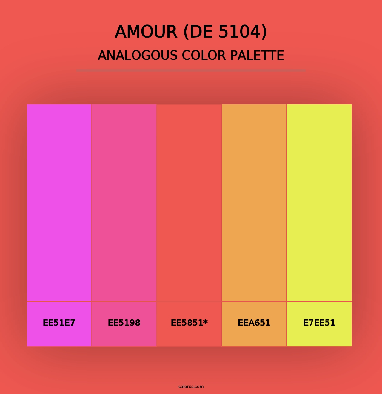 Amour (DE 5104) - Analogous Color Palette