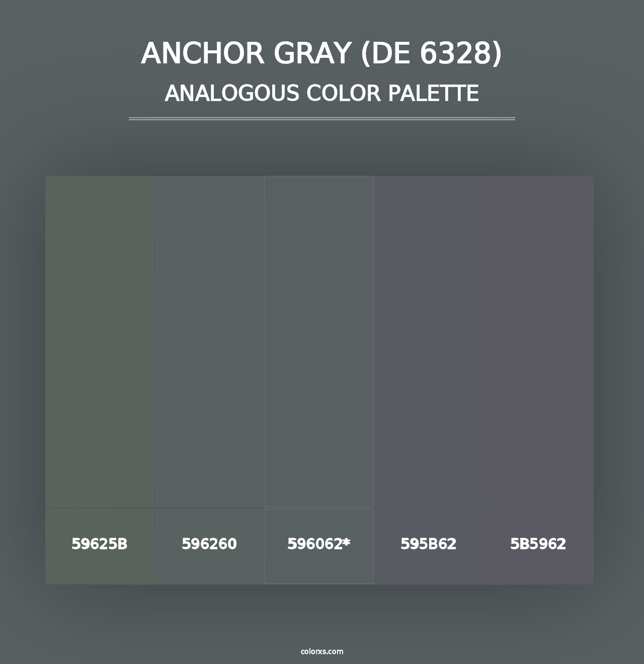 Anchor Gray (DE 6328) - Analogous Color Palette