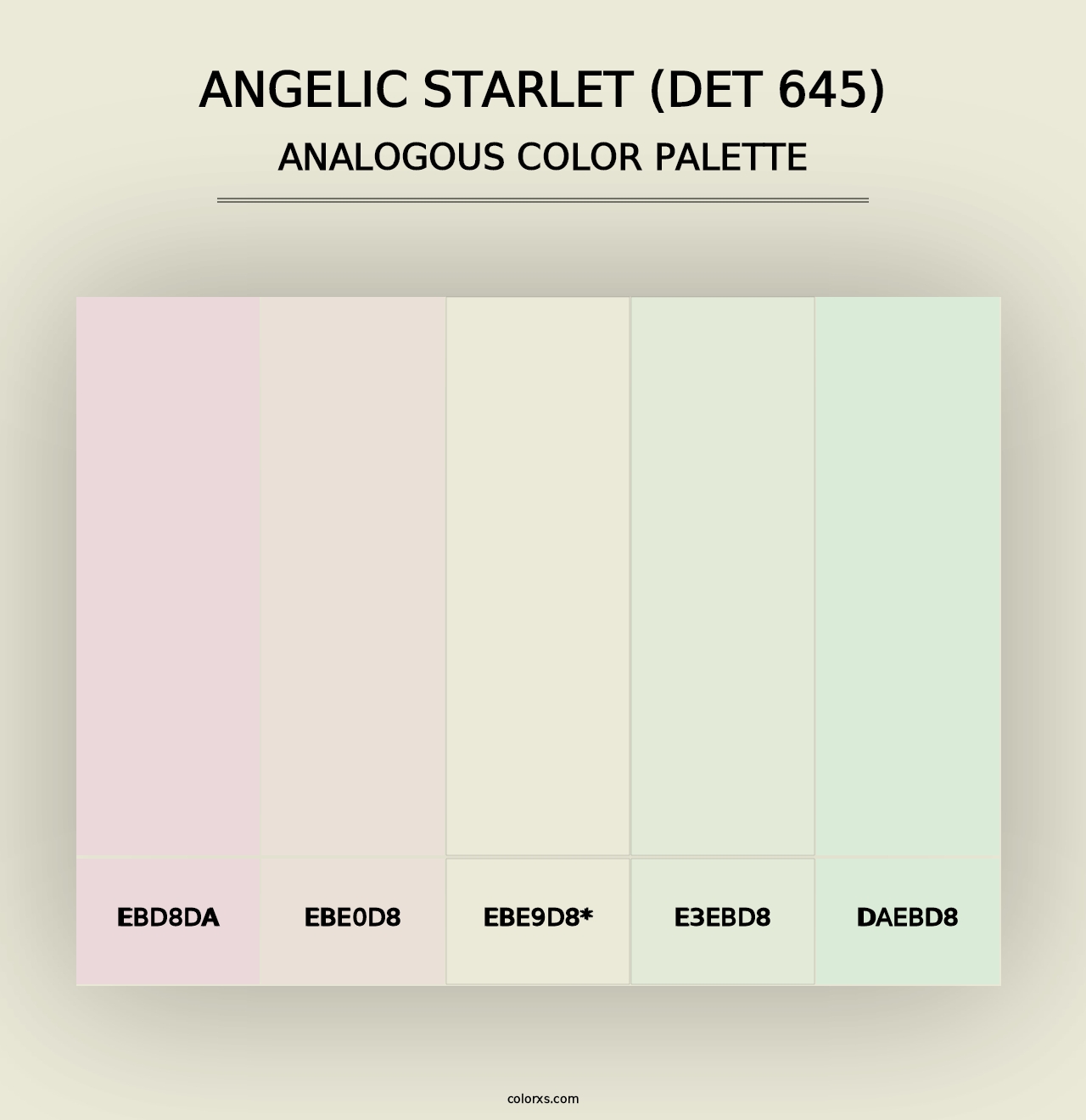 Angelic Starlet (DET 645) - Analogous Color Palette